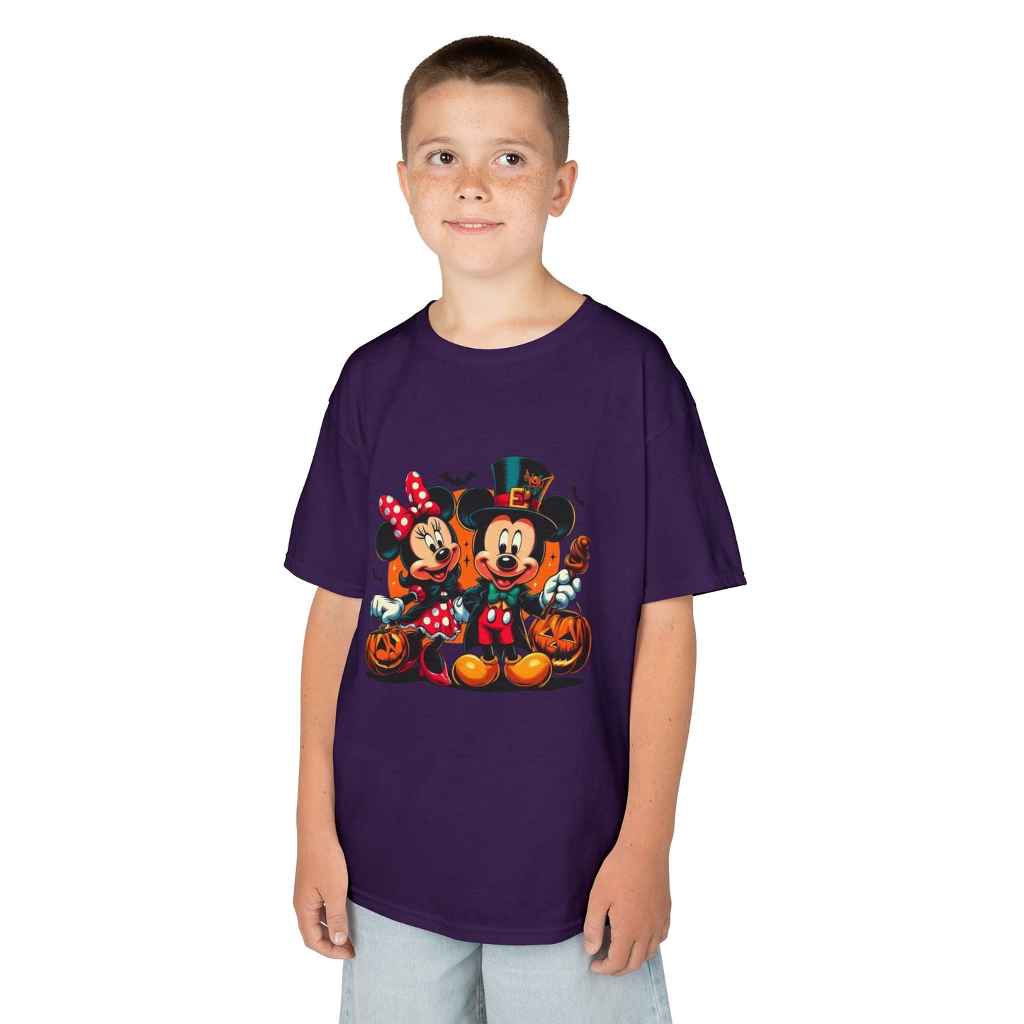 Mickey & Minnie Halloween Kids Tee, Spooky T-Shirt, Pumpkin Costume Top, Trick or Treat Shirt, Fun Kids Halloween Apparel