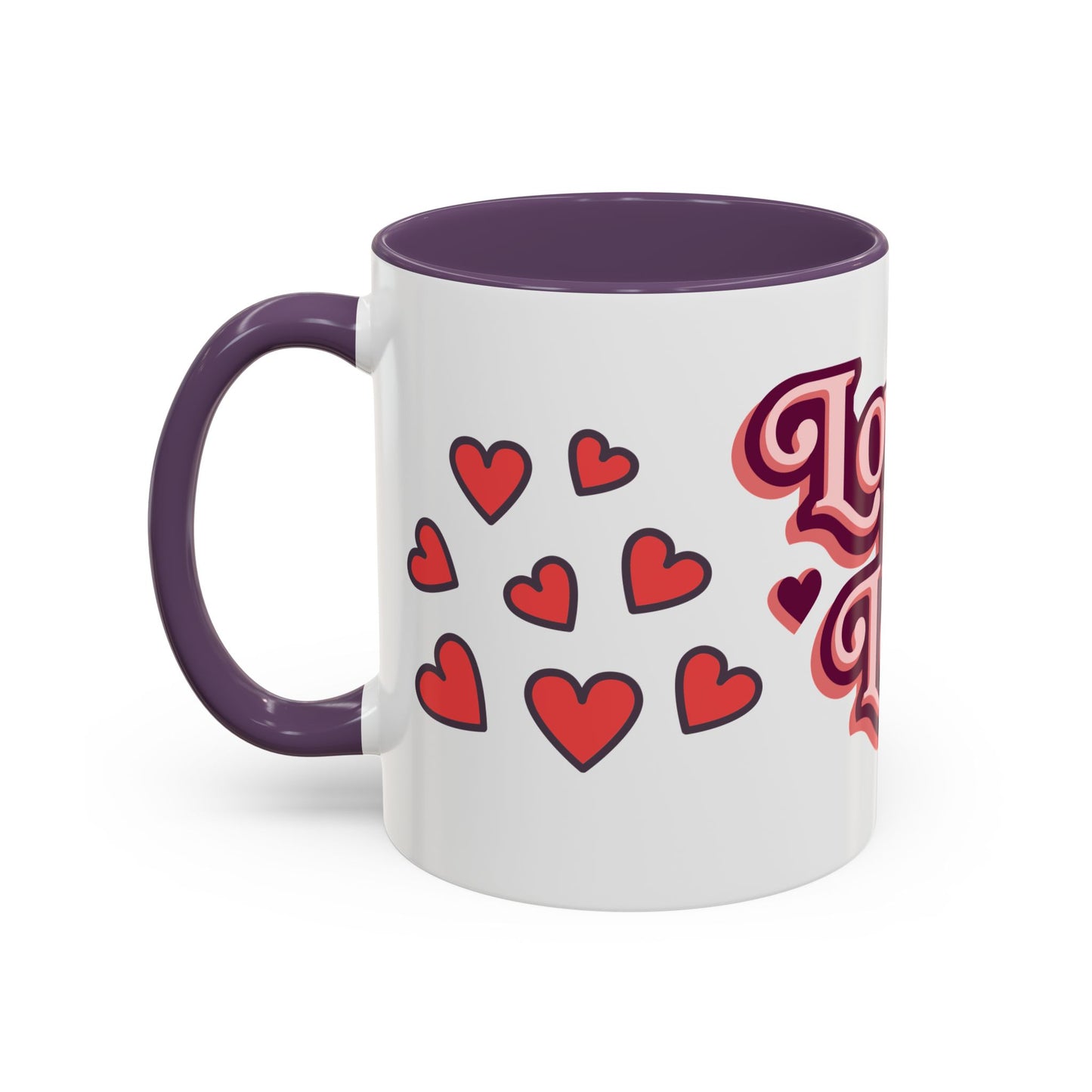 Love is Love Accent Coffee Mug | Cute Gift for Friends, LGBTQ+ Pride, Valentine's Day, Home Decor, Heart Design