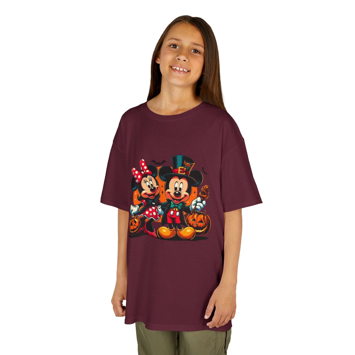 Mickey & Minnie Halloween Kids Tee, Spooky T-Shirt, Pumpkin Costume Top, Trick or Treat Shirt, Fun Kids Halloween Apparel