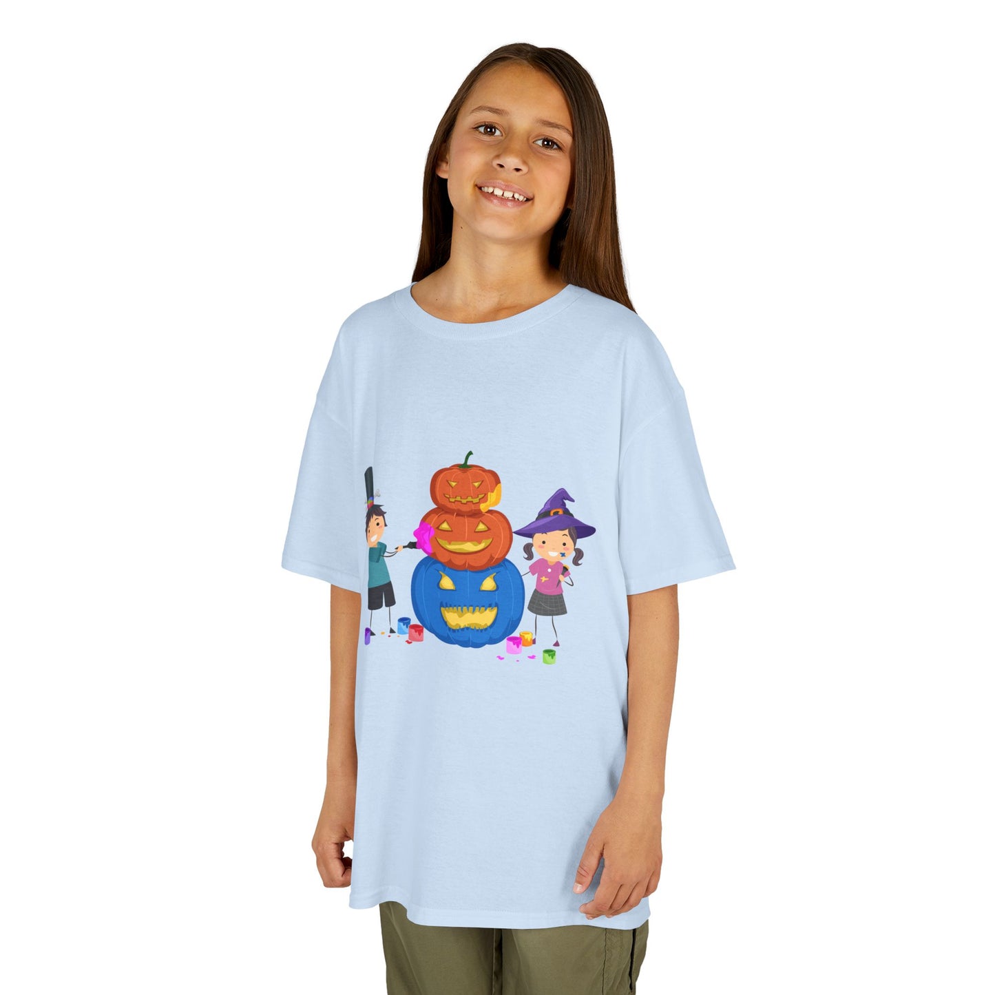Kids Halloween Tee with Pumpkin Design, Fun Kids Shirt, Halloween Costume Top, Trick or Treat Tee, Spooky Season Apparel, Kid's Party Outfit