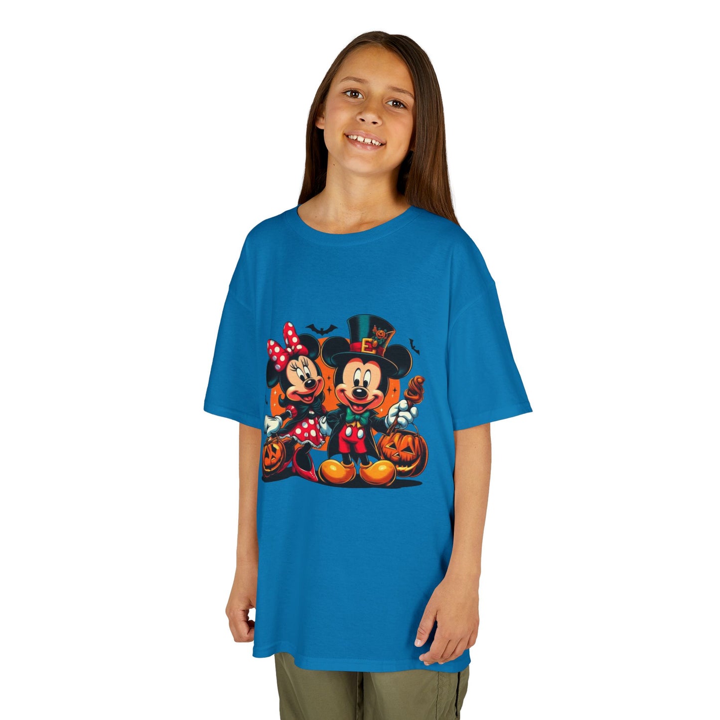 Mickey & Minnie Halloween Kids Tee, Spooky T-Shirt, Pumpkin Costume Top, Trick or Treat Shirt, Fun Kids Halloween Apparel