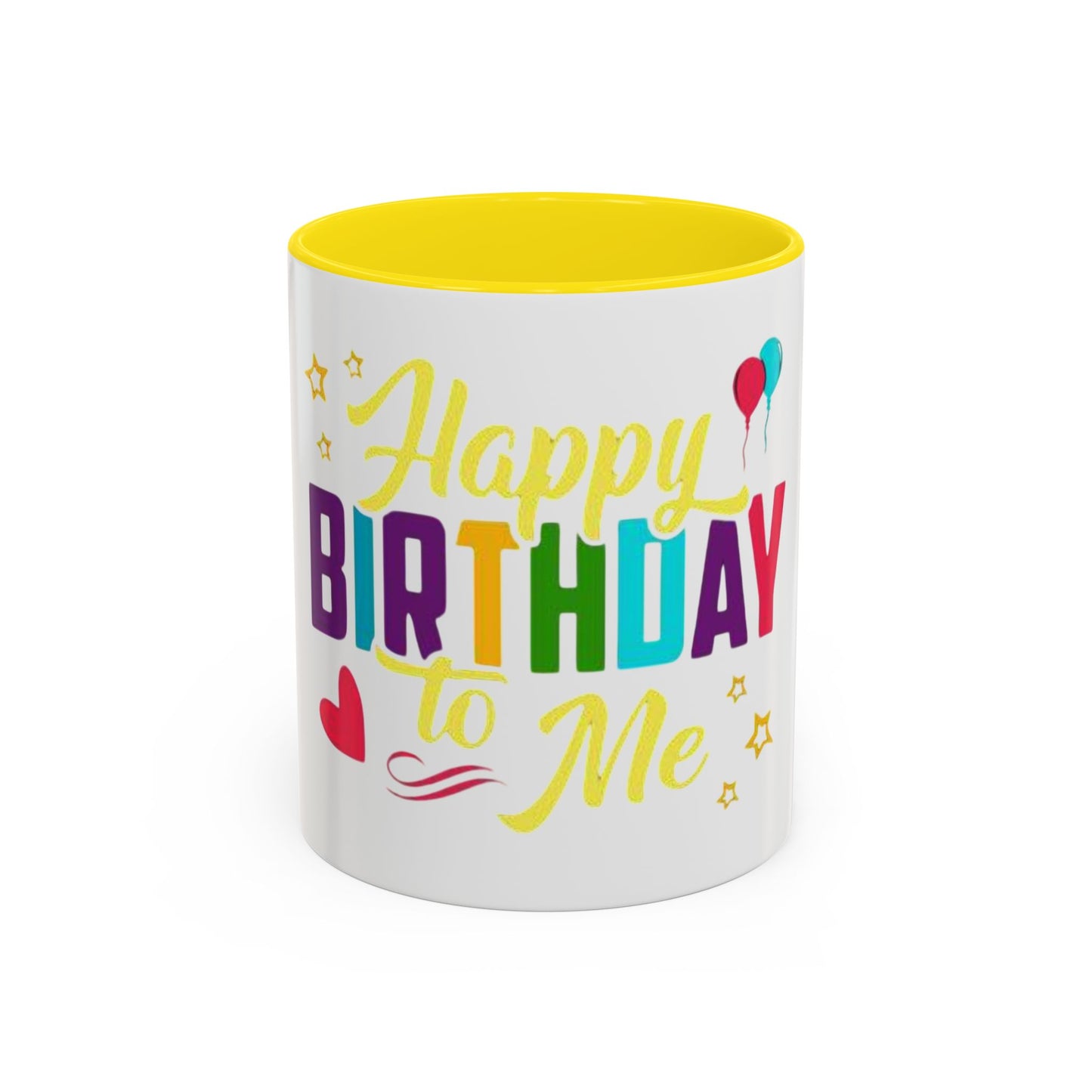 Happy Birthday Coffee Mug - Celebrate You, Personalized Gift, Fun Party Drinkware, Self-Care, Colorful Accent Mug