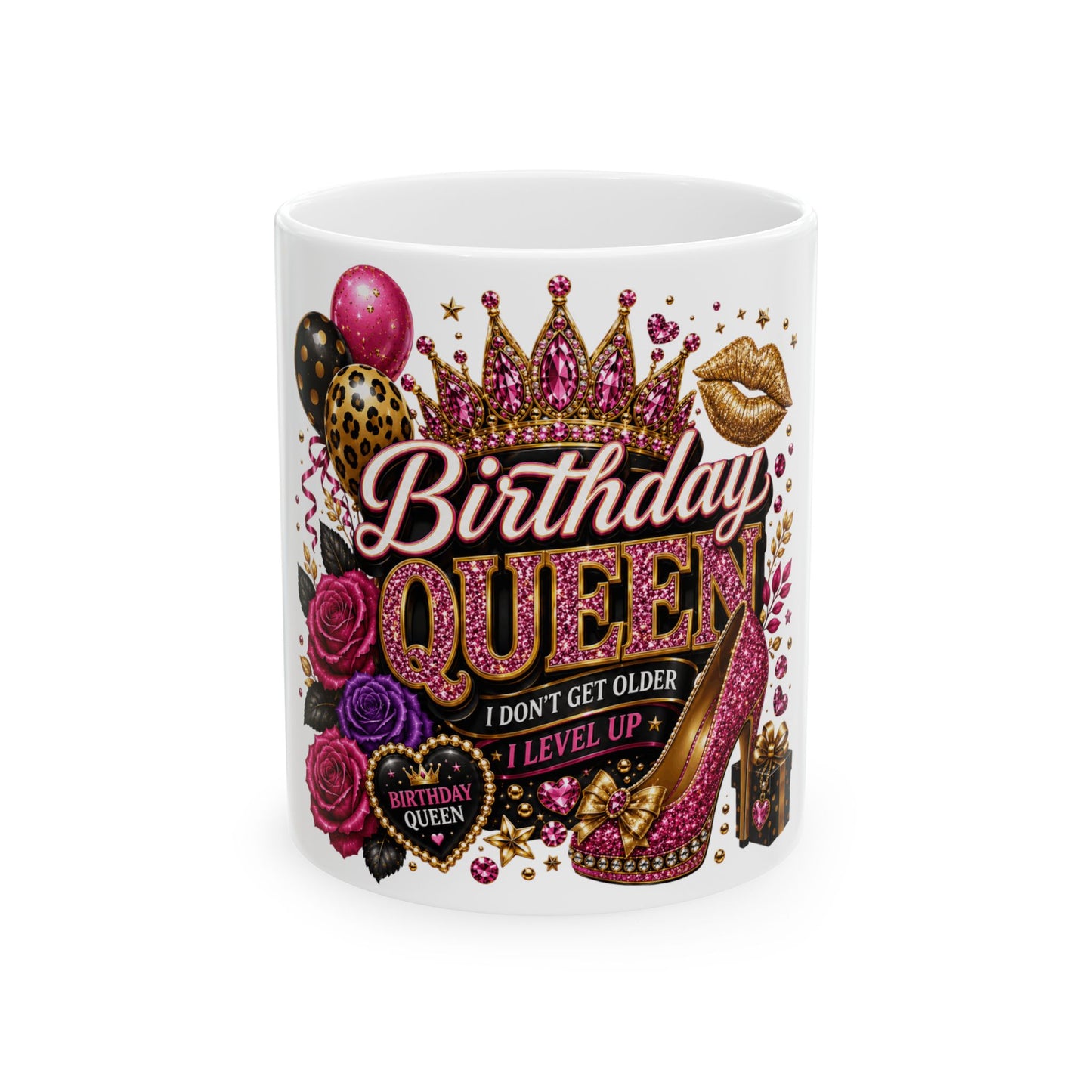 Birthday Queen Mug, Ceramic Mug, (11oz, 15oz)
