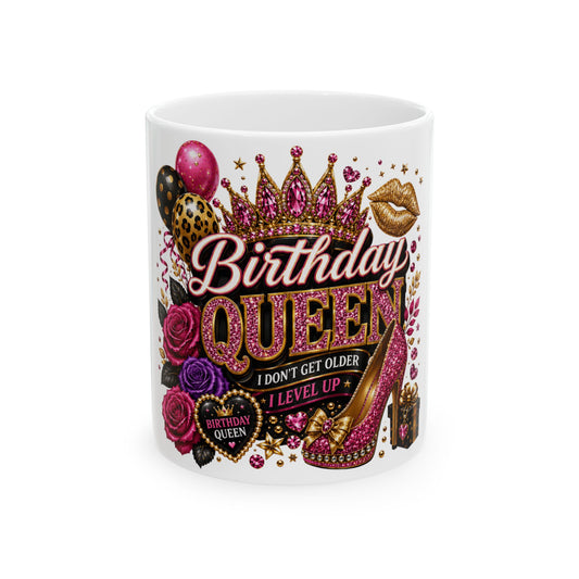 Birthday Queen Mug, Ceramic Mug, (11oz, 15oz)