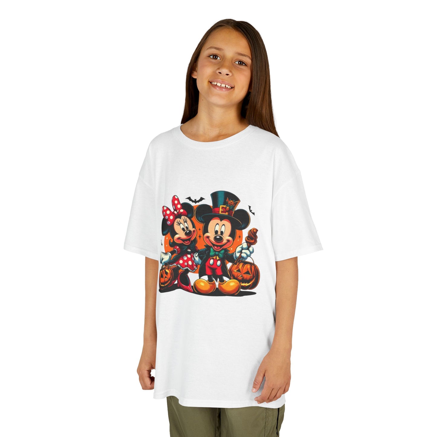 Mickey & Minnie Halloween Kids Tee, Spooky T-Shirt, Pumpkin Costume Top, Trick or Treat Shirt, Fun Kids Halloween Apparel
