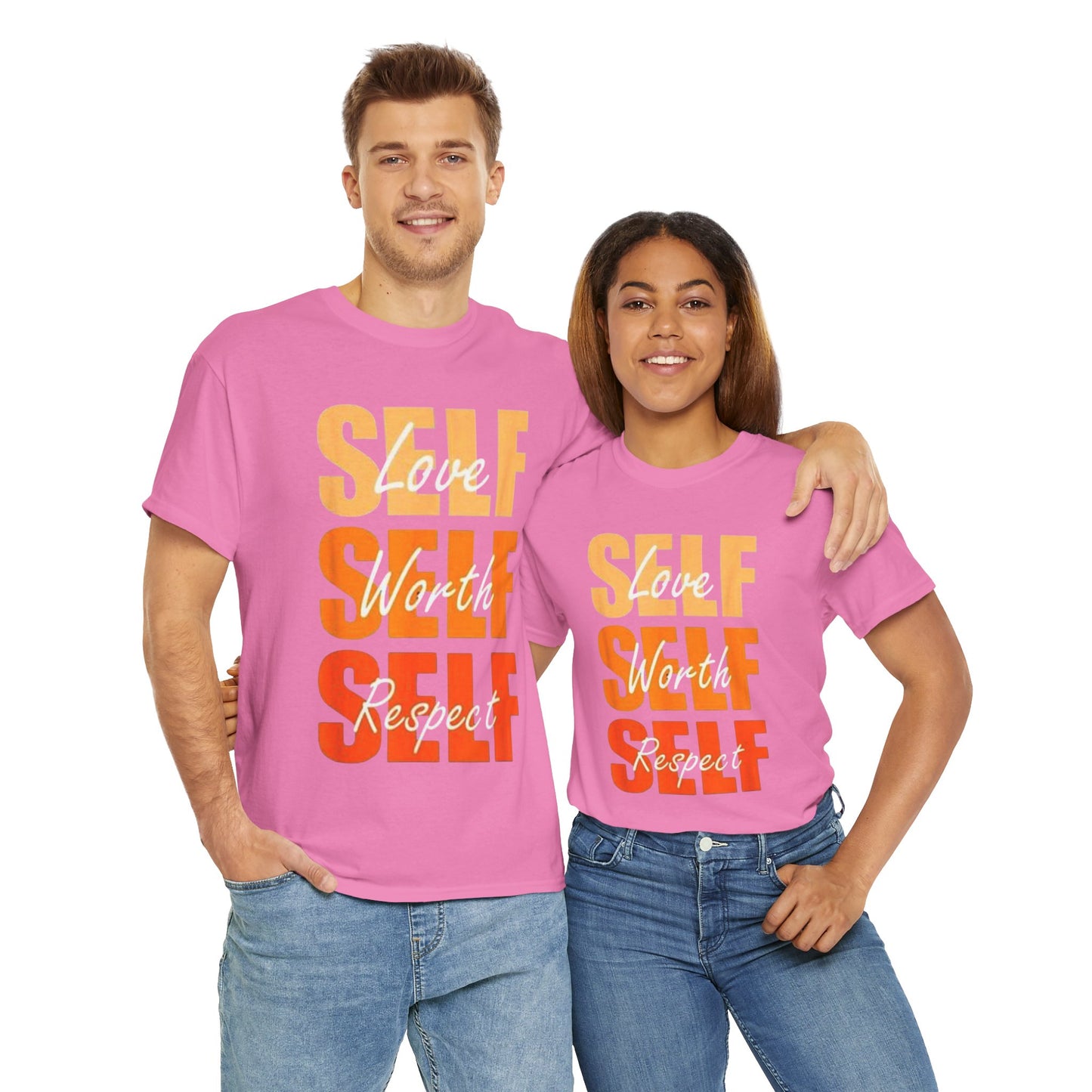 Motivational Unisex Tee: Love Self Worth Respect, Positive Affirmation T-Shirt, Gift for Encouragement, Self-Care Apparel, [...]