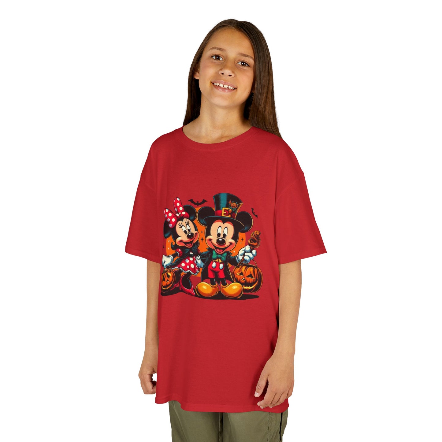 Mickey & Minnie Halloween Kids Tee, Spooky T-Shirt, Pumpkin Costume Top, Trick or Treat Shirt, Fun Kids Halloween Apparel