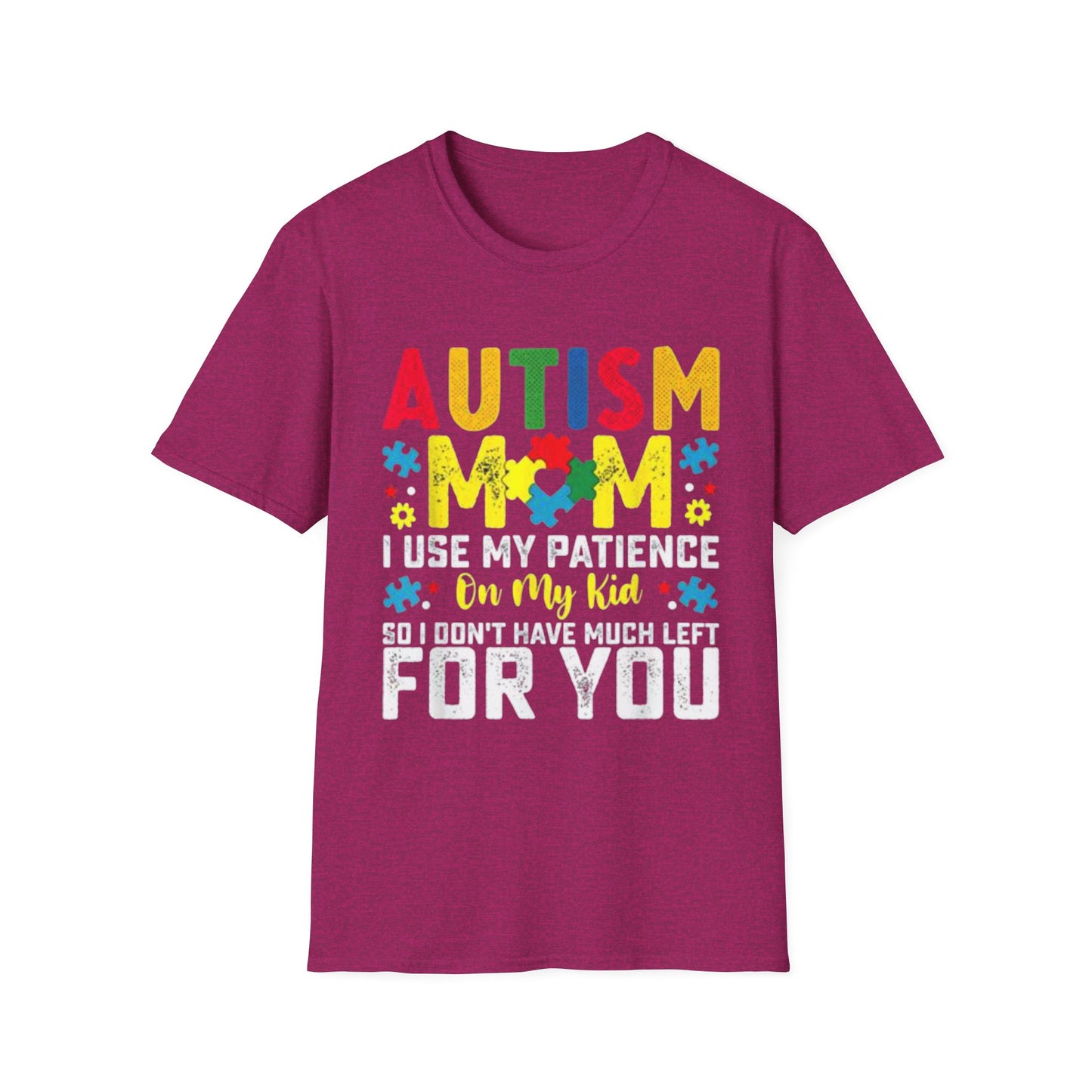 Autism Mom T-Shirt, Unisex Softstyle Tee for Mothers, Perfect Gift for Autism Awareness, Casual Family Wear, Comfortable Autism [...]