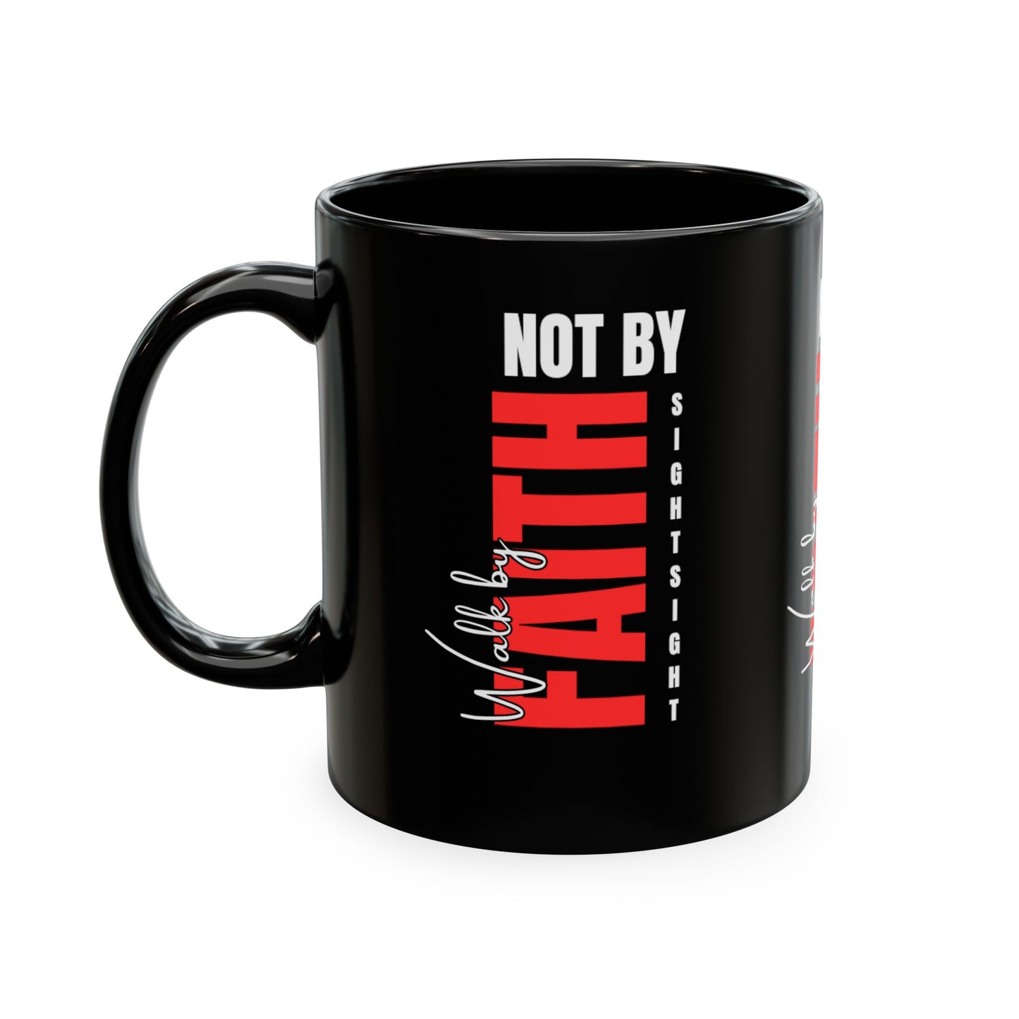 Walk by faith not by sight coffee mug . Traditional Ceramic Mug