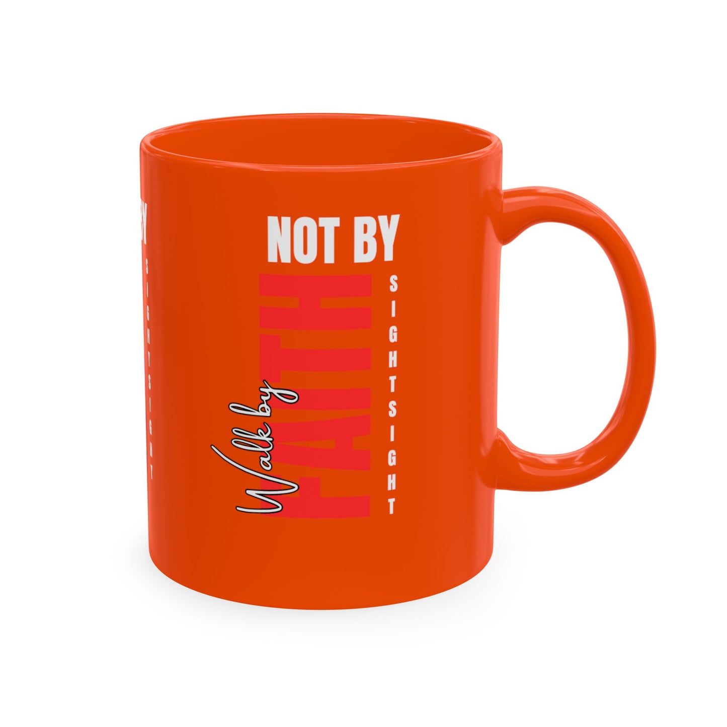 Walk by faith not by sight coffee mug . Traditional Ceramic Mug