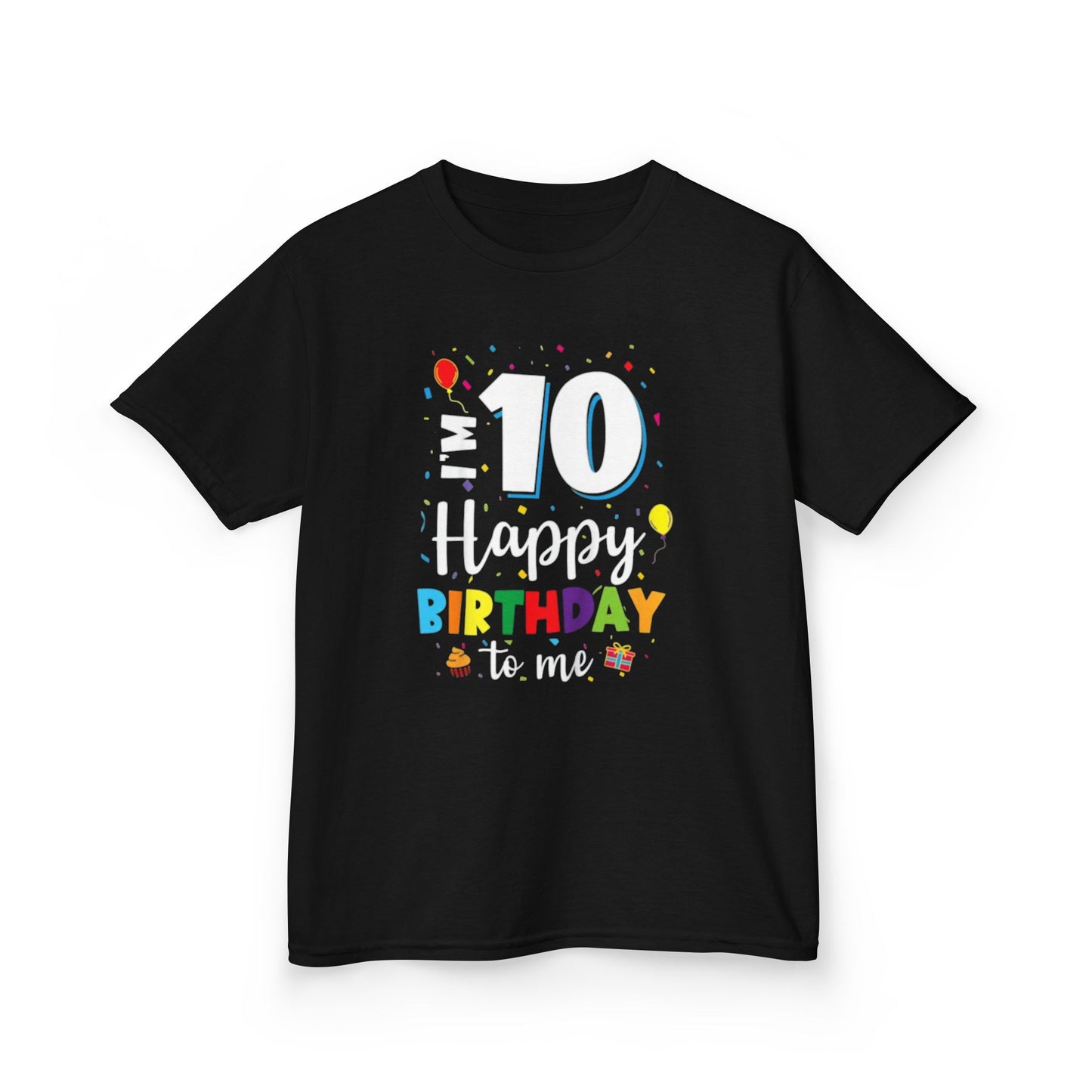 Kids Birthday Tee, Fun Birthday Shirt for Kids, 10th Birthday Party Gift, Colorful Celebration Top, Playful Kidswear
