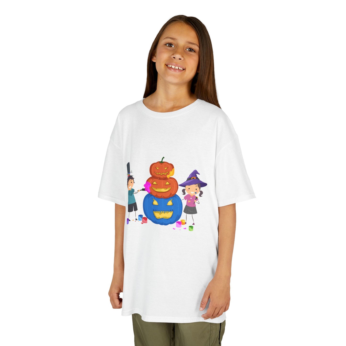 Kids Halloween Tee with Pumpkin Design, Fun Kids Shirt, Halloween Costume Top, Trick or Treat Tee, Spooky Season Apparel, Kid's Party Outfit