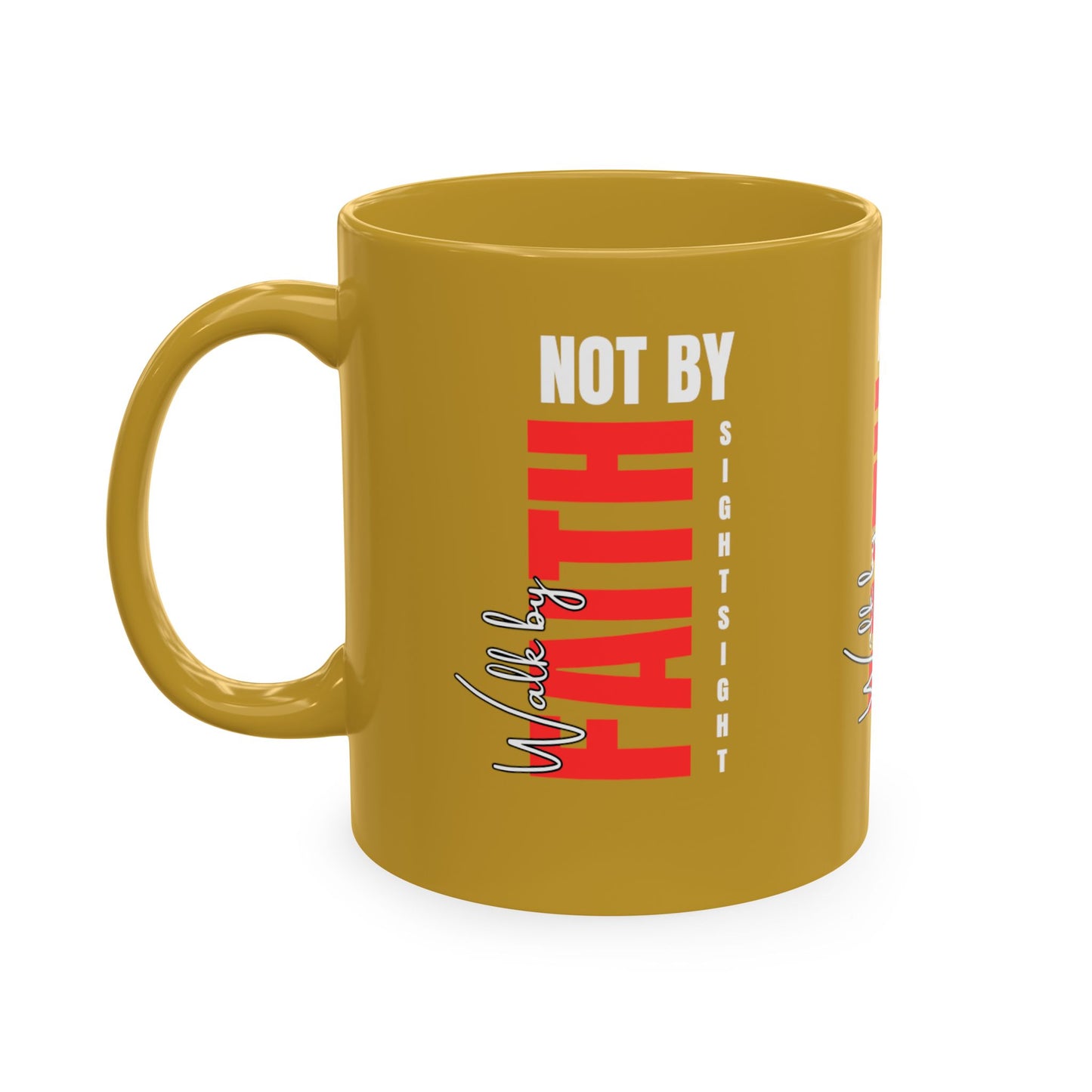 Walk by faith not by sight coffee mug . Traditional Ceramic Mug