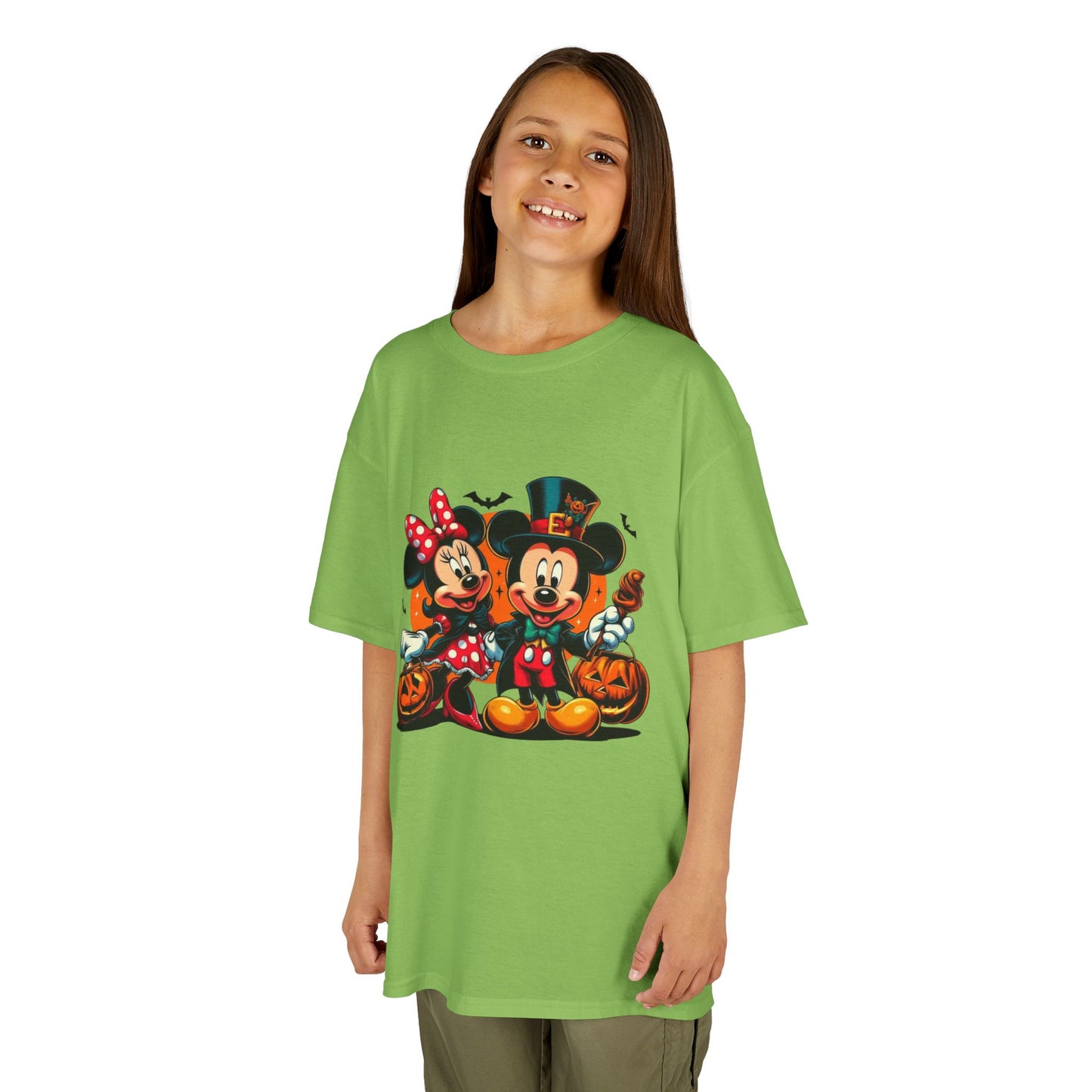 Mickey & Minnie Halloween Kids Tee, Spooky T-Shirt, Pumpkin Costume Top, Trick or Treat Shirt, Fun Kids Halloween Apparel
