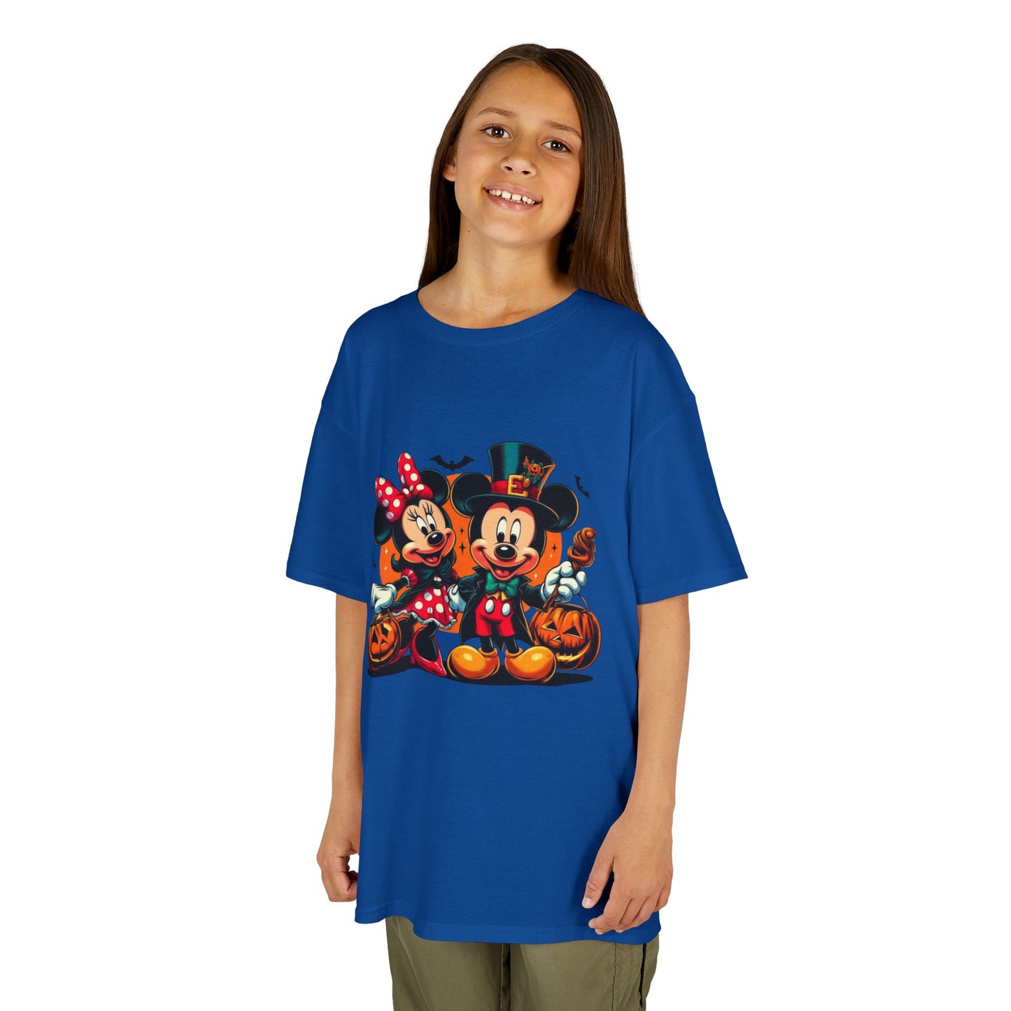 Mickey & Minnie Halloween Kids Tee, Spooky T-Shirt, Pumpkin Costume Top, Trick or Treat Shirt, Fun Kids Halloween Apparel