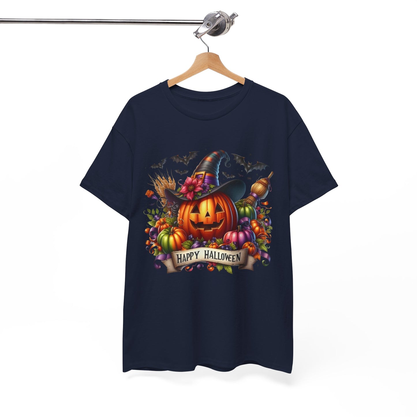 Happy Halloween Unisex Tee, Cozy Halloween Shirt, Pumpkin Graphic Tee, Fall Fashion, Casual Halloween Apparel, Gifts for Halloween Lovers