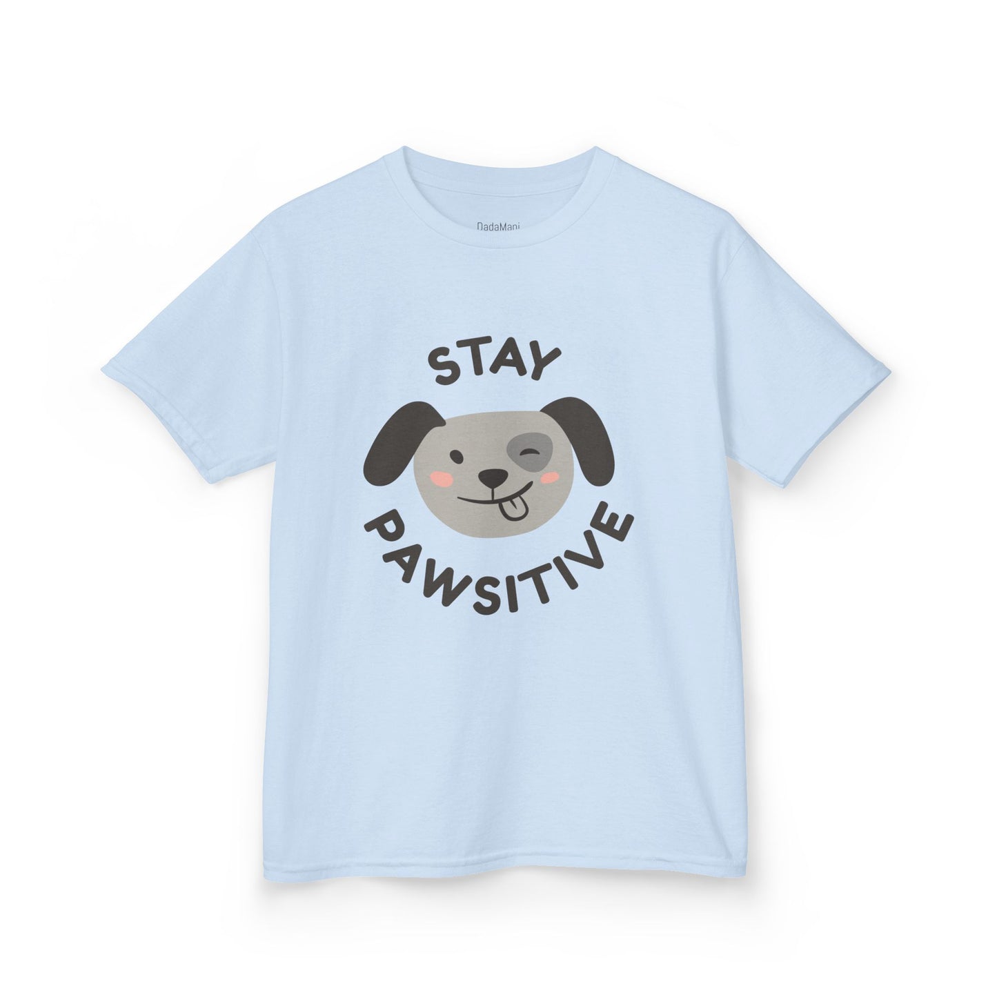 Kids Stay Pawsitive Tee, Fun Kids T-Shirt, Gift for Animal Lovers, Positive Message Tee, Birthday Gift for Kids, Dog Lover Apparel