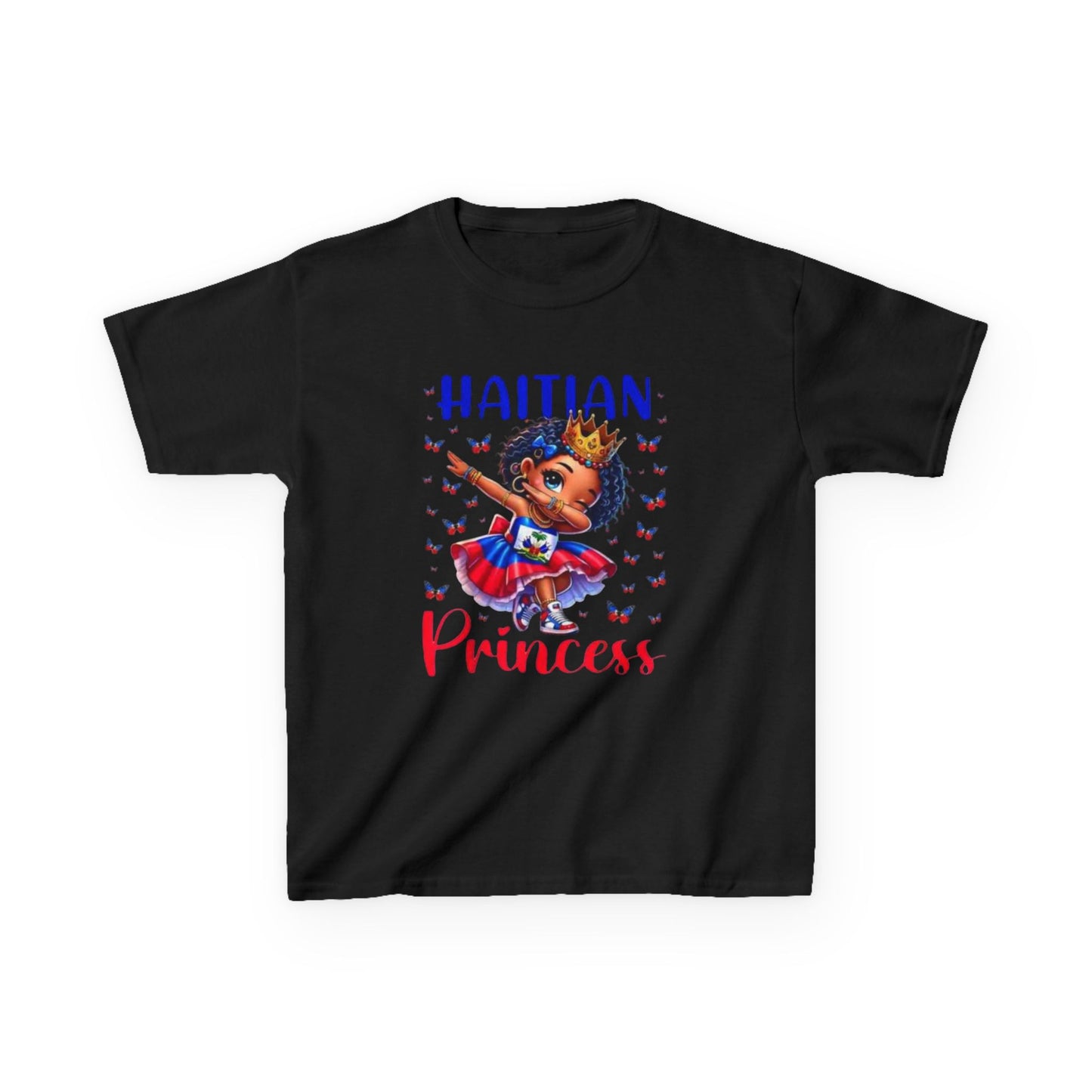 Haitian Princess Kids Tee, Kids Cotton T-Shirt, Birthday Gift, Cultural Pride Shirt, Toddler Graphic Tee, Kids Fashion Tee, Summer Shirt