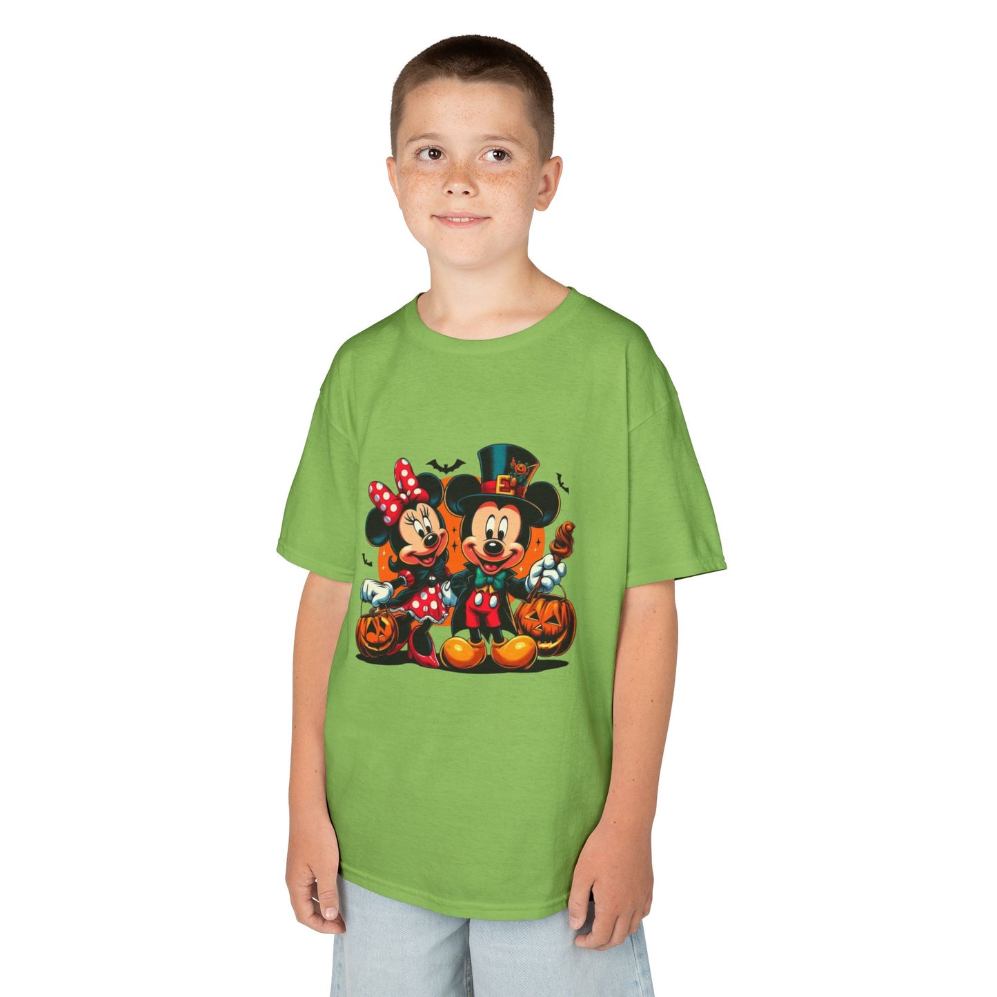 Mickey & Minnie Halloween Kids Tee, Spooky T-Shirt, Pumpkin Costume Top, Trick or Treat Shirt, Fun Kids Halloween Apparel