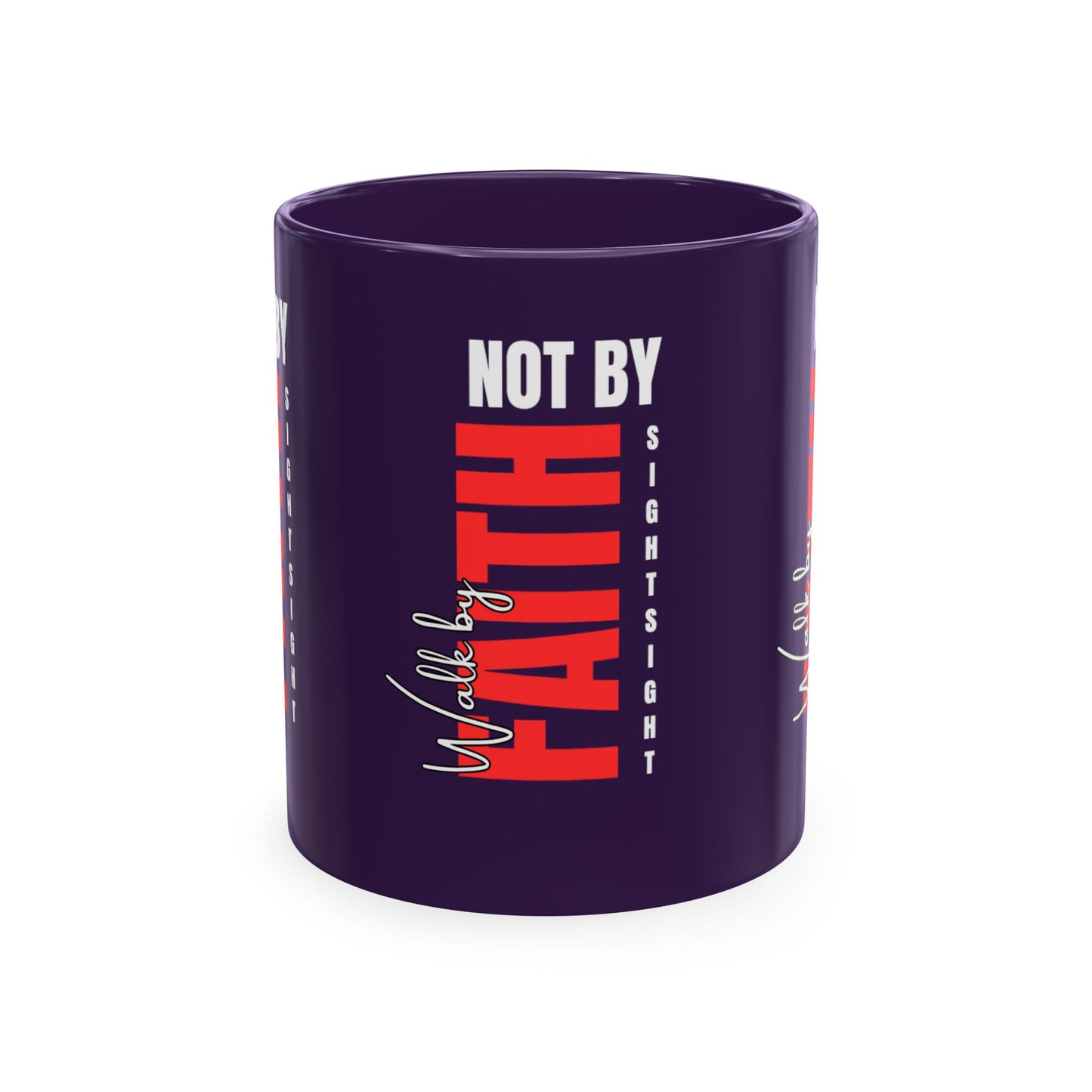 Walk by faith not by sight coffee mug . Traditional Ceramic Mug