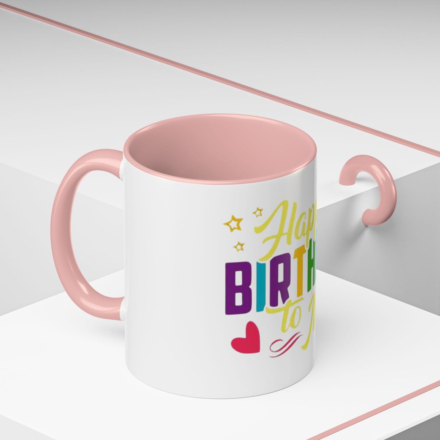 Happy Birthday Coffee Mug - Celebrate You, Personalized Gift, Fun Party Drinkware, Self-Care, Colorful Accent Mug