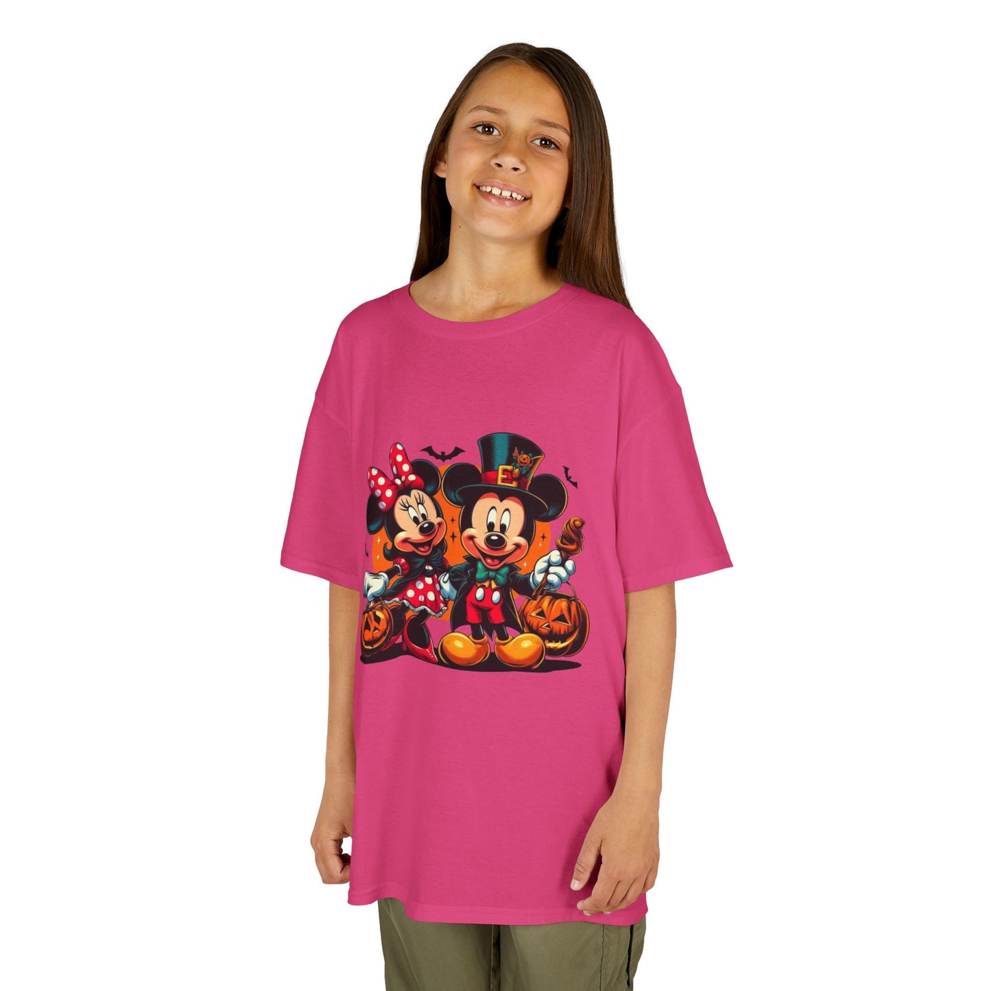 Mickey & Minnie Halloween Kids Tee, Spooky T-Shirt, Pumpkin Costume Top, Trick or Treat Shirt, Fun Kids Halloween Apparel