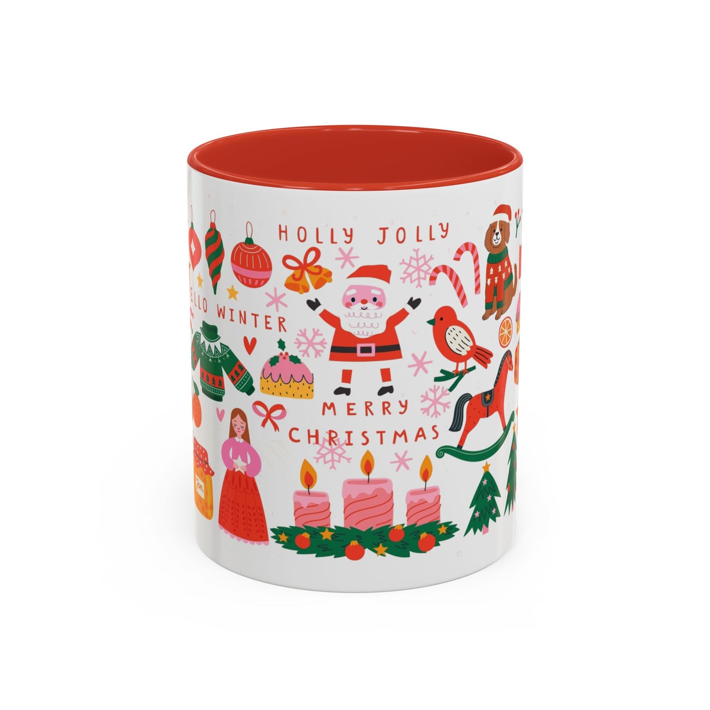 Festive Holiday Coffee Mug, Merry Christmas Mug, Winter Drinkware, Cute Santa Cup, Gift for Coffee Lovers, Holiday Decor