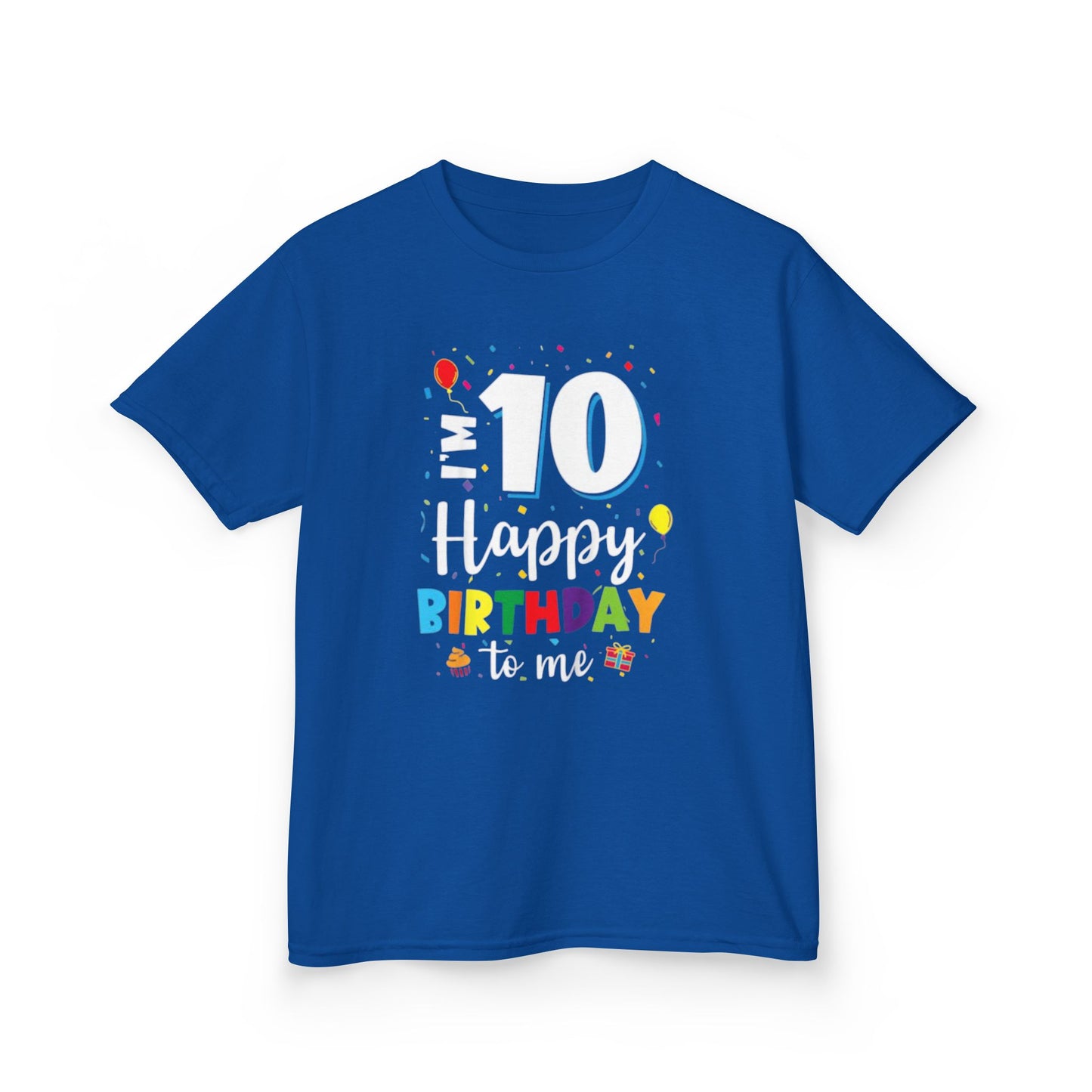 Kids Birthday Tee, Fun Birthday Shirt for Kids, 10th Birthday Party Gift, Colorful Celebration Top, Playful Kidswear