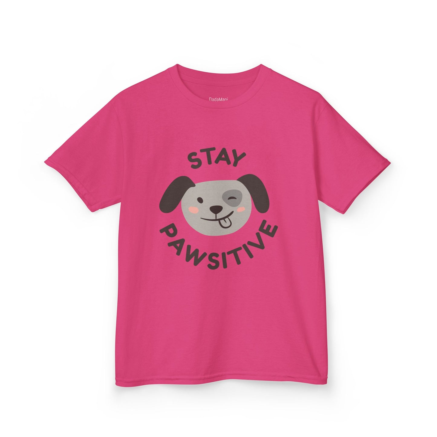 Kids Stay Pawsitive Tee, Fun Kids T-Shirt, Gift for Animal Lovers, Positive Message Tee, Birthday Gift for Kids, Dog Lover Apparel