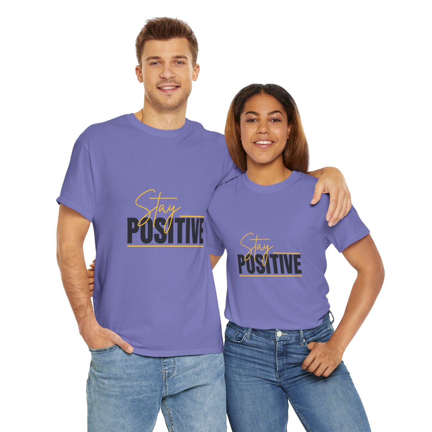 Stay Positive Unisex Tee, Motivational T-Shirt, Inspirational Apparel, Gift for Friends, Positive Vibes Shirt