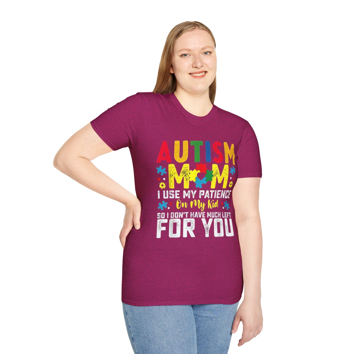 Autism Mom T-Shirt, Unisex Softstyle Tee for Mothers, Perfect Gift for Autism Awareness, Casual Family Wear, Comfortable Autism [...]