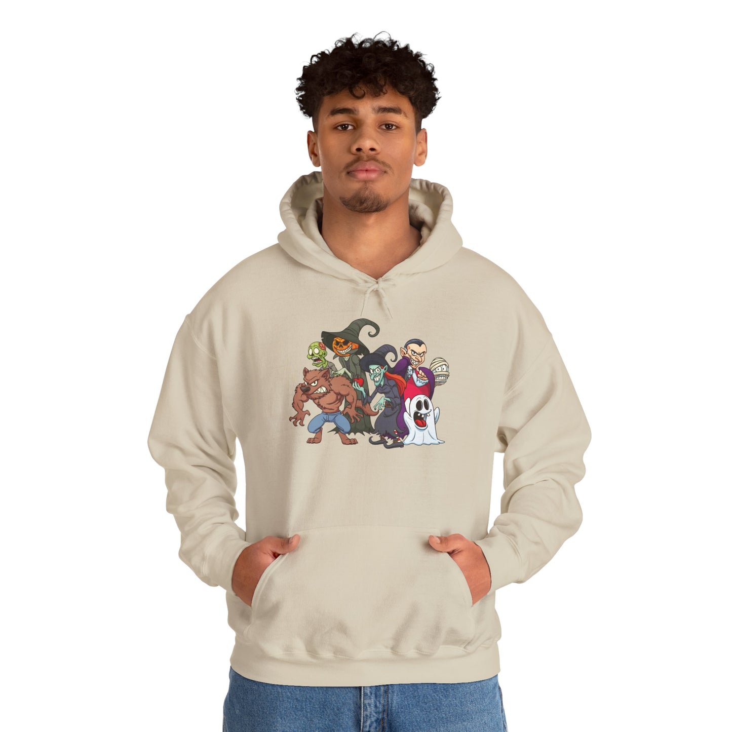 Spooky Cartoon Characters Unisex Hoodie, Halloween Sweatshirt, Graphic Tee, Fall Fashion, Gift for Fans