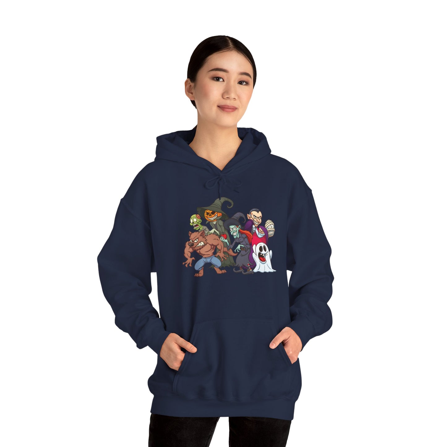 Spooky Cartoon Characters Unisex Hoodie, Halloween Sweatshirt, Graphic Tee, Fall Fashion, Gift for Fans