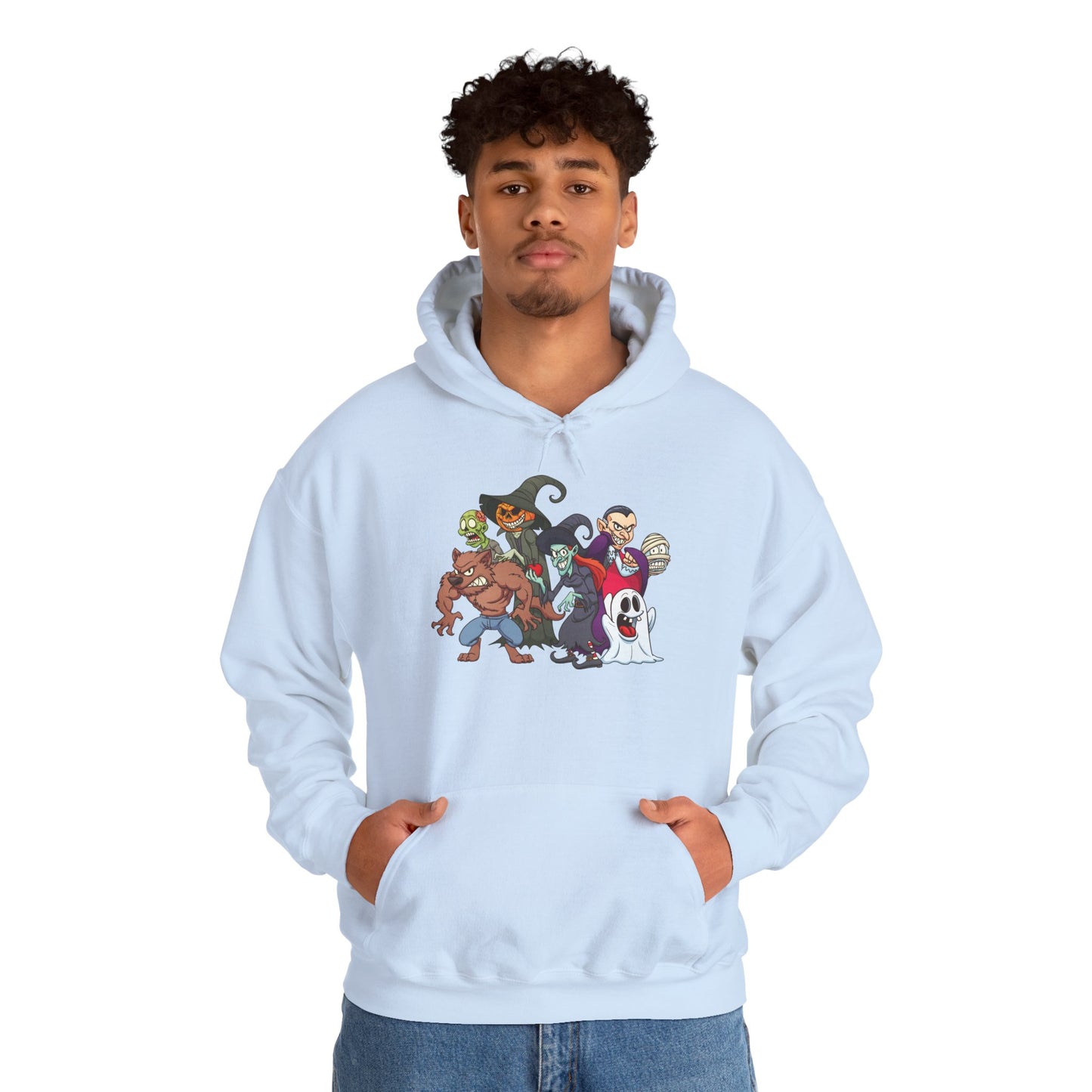 Spooky Cartoon Characters Unisex Hoodie, Halloween Sweatshirt, Graphic Tee, Fall Fashion, Gift for Fans