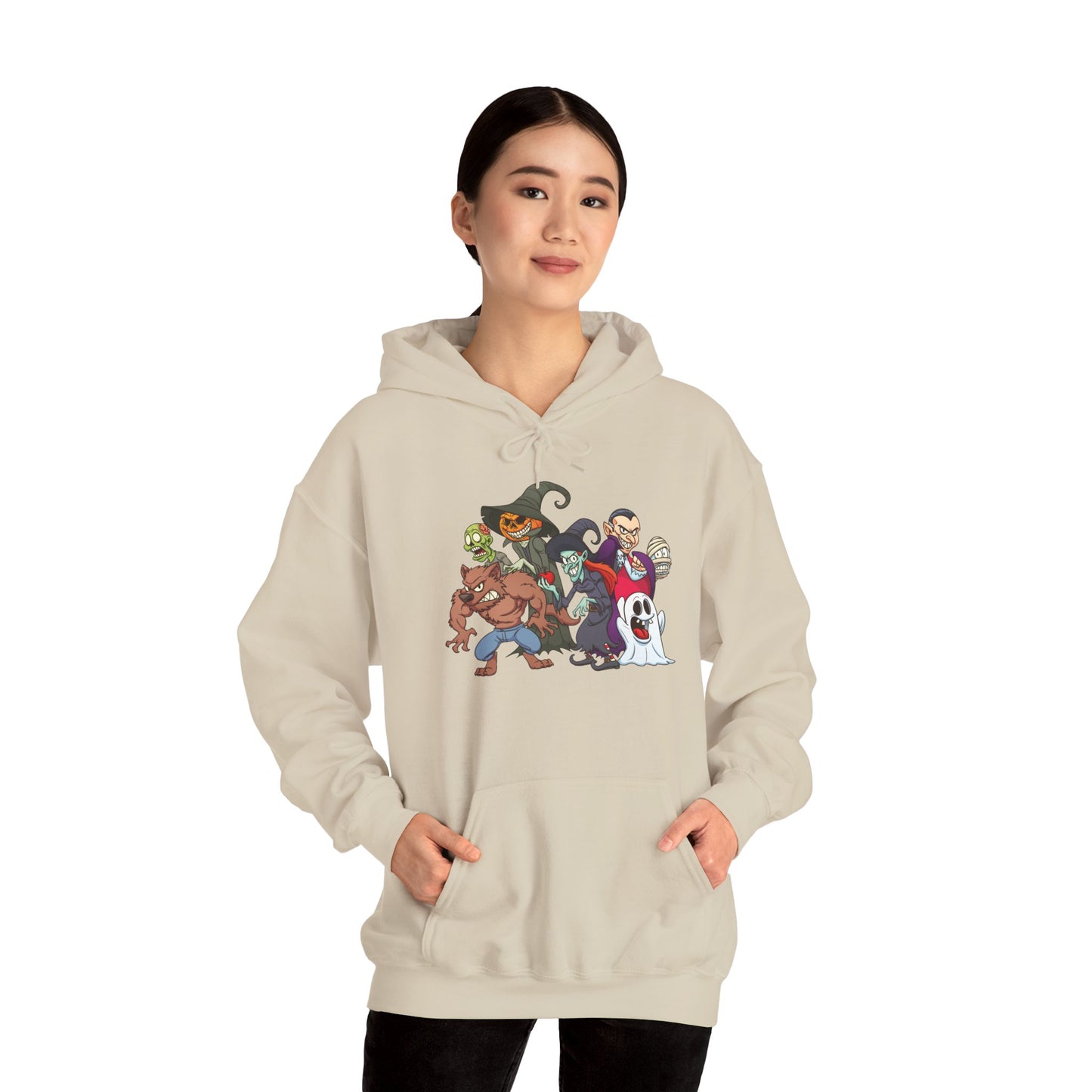 Spooky Cartoon Characters Unisex Hoodie, Halloween Sweatshirt, Graphic Tee, Fall Fashion, Gift for Fans