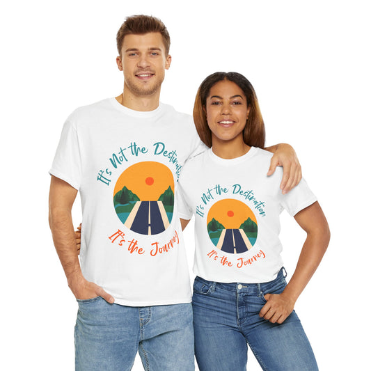 Journey-Themed Unisex Cotton Tee, Travel Shirt, Adventure Clothing, Gift for Travelers, Inspirational Tee, Road Trip Shirt