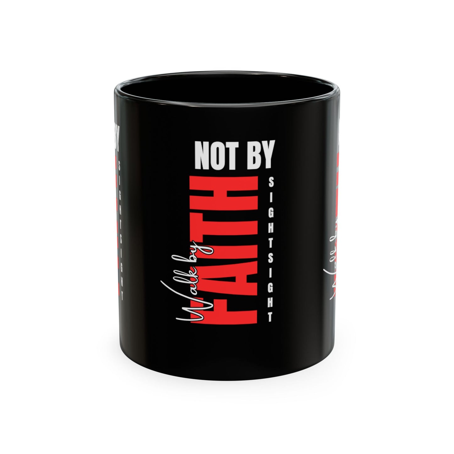 Walk by faith not by sight coffee mug . Traditional Ceramic Mug