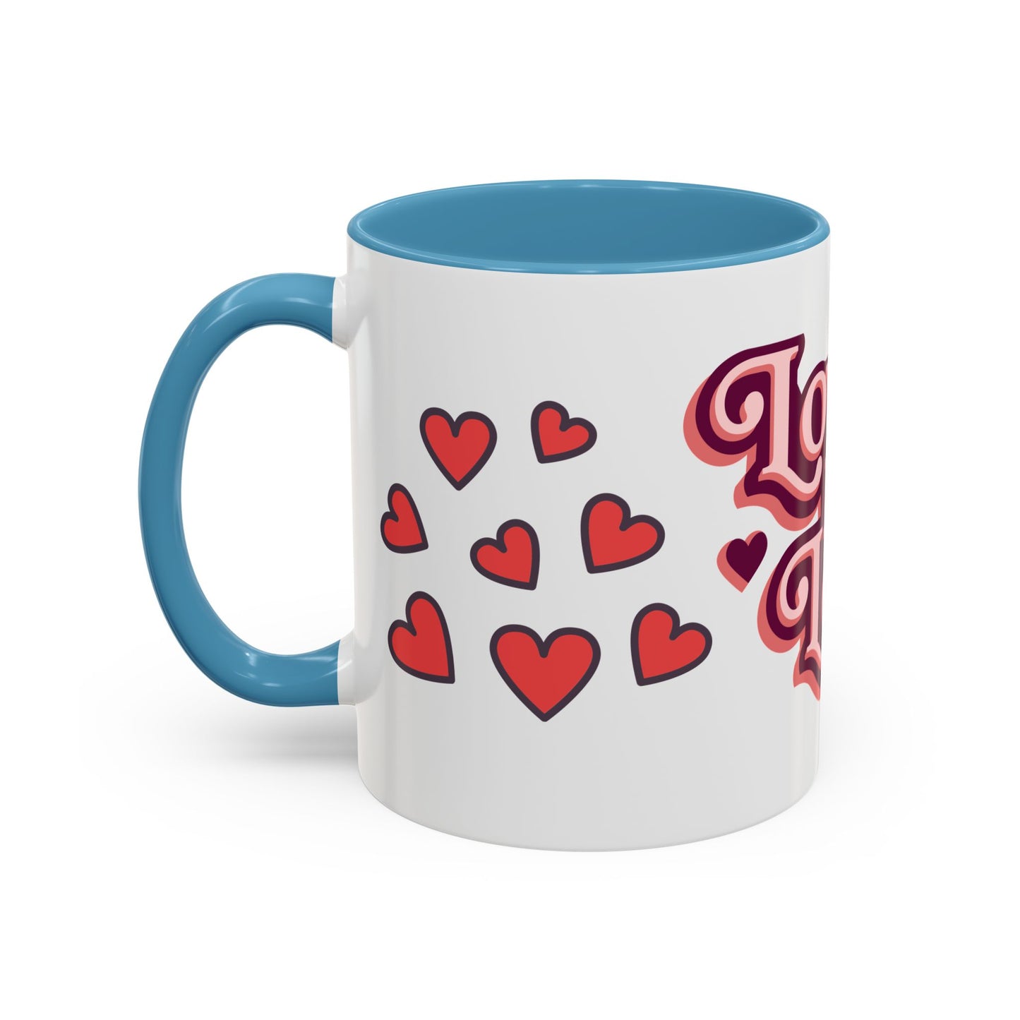 Love is Love Accent Coffee Mug | Cute Gift for Friends, LGBTQ+ Pride, Valentine's Day, Home Decor, Heart Design