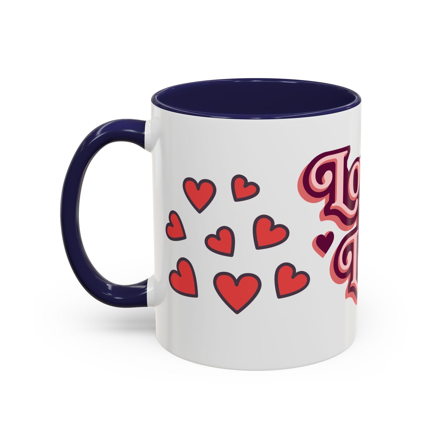 Love is Love Accent Coffee Mug | Cute Gift for Friends, LGBTQ+ Pride, Valentine's Day, Home Decor, Heart Design