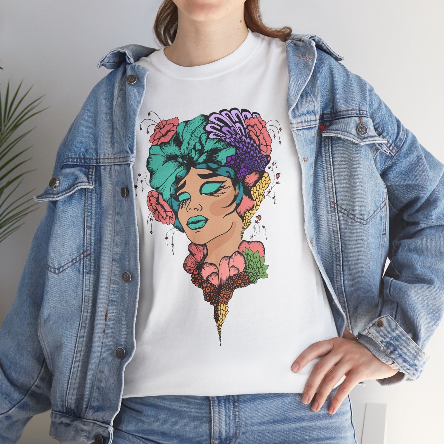 Copy of Colorful Ice Cream Girl Graphic Tee, Summer Vibes T-Shirt, Unique Unisex Casual Top, Trendy Gift for Her, Stylish Art Tee, Festival Wear
