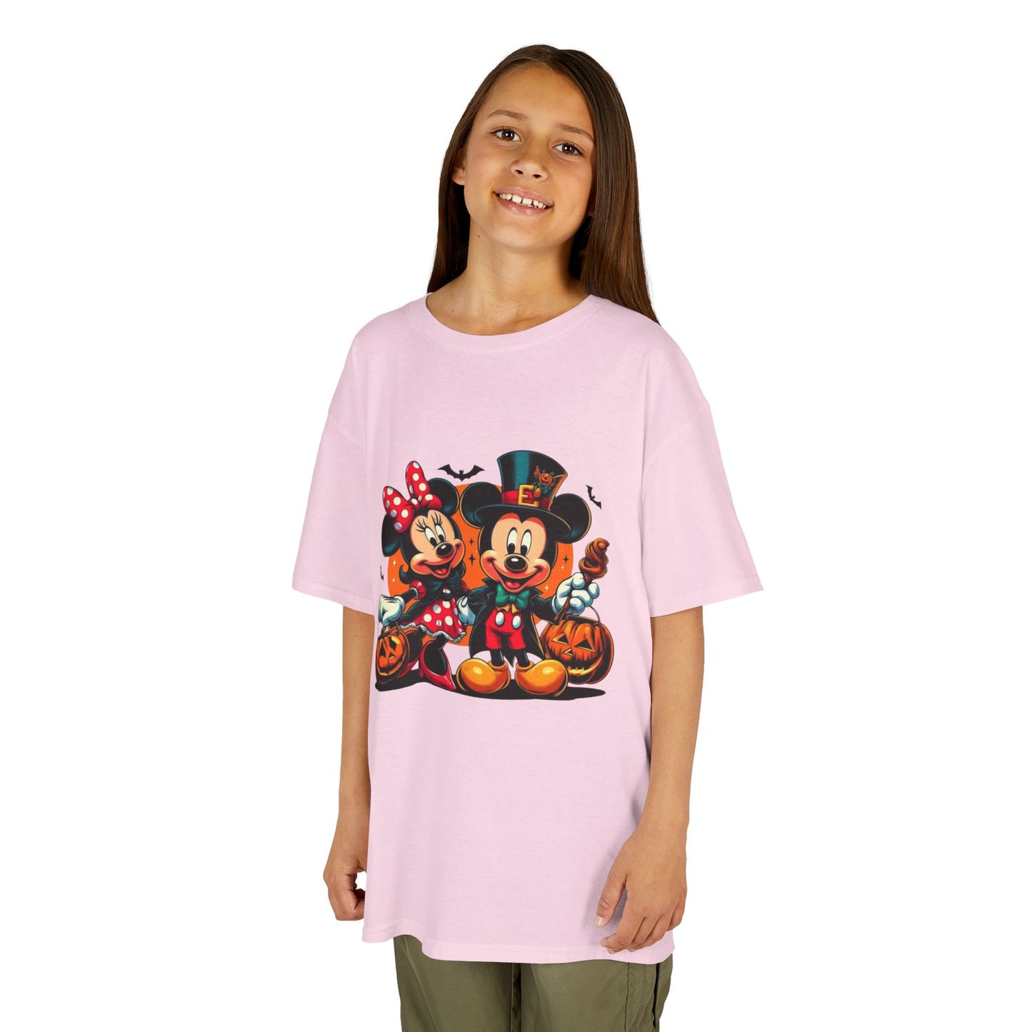 Mickey & Minnie Halloween Kids Tee, Spooky T-Shirt, Pumpkin Costume Top, Trick or Treat Shirt, Fun Kids Halloween Apparel