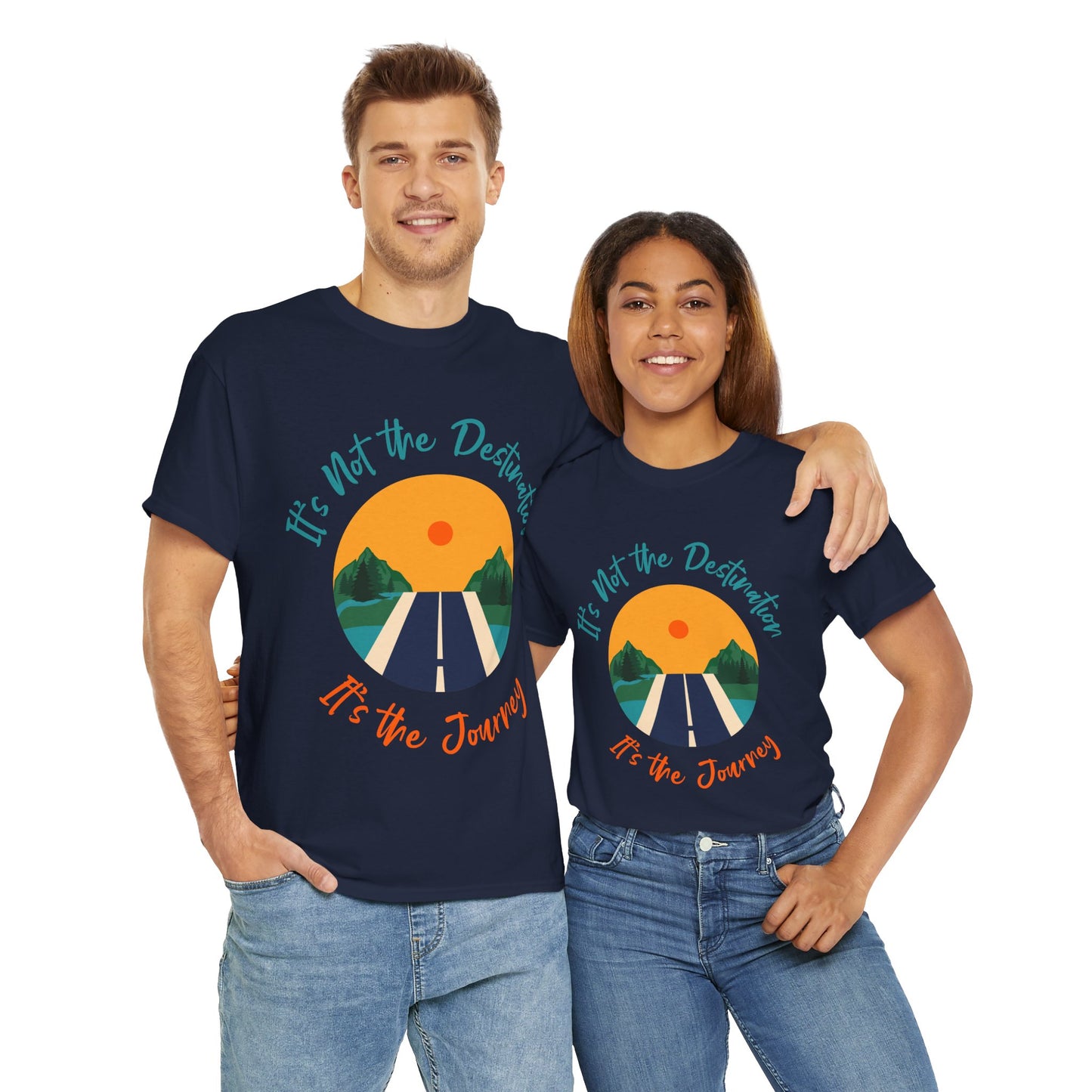 Journey-Themed Unisex Cotton Tee, Travel Shirt, Adventure Clothing, Gift for Travelers, Inspirational Tee, Road Trip Shirt