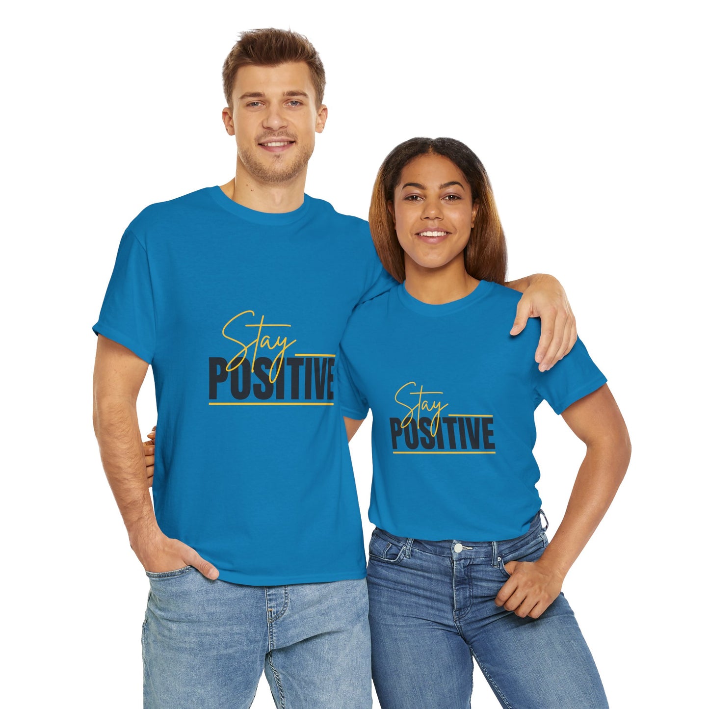 Stay Positive Unisex Tee, Motivational T-Shirt, Inspirational Apparel, Gift for Friends, Positive Vibes Shirt