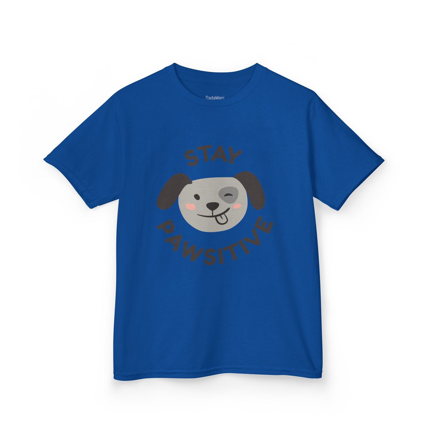 Kids Stay Pawsitive Tee, Fun Kids T-Shirt, Gift for Animal Lovers, Positive Message Tee, Birthday Gift for Kids, Dog Lover Apparel