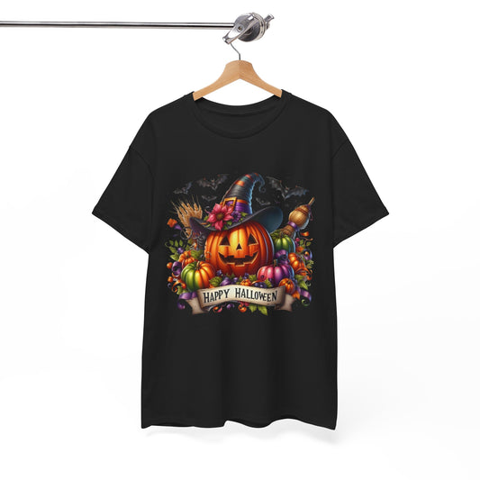 Happy Halloween Unisex Tee, Cozy Halloween Shirt, Pumpkin Graphic Tee, Fall Fashion, Casual Halloween Apparel, Gifts for Halloween Lovers