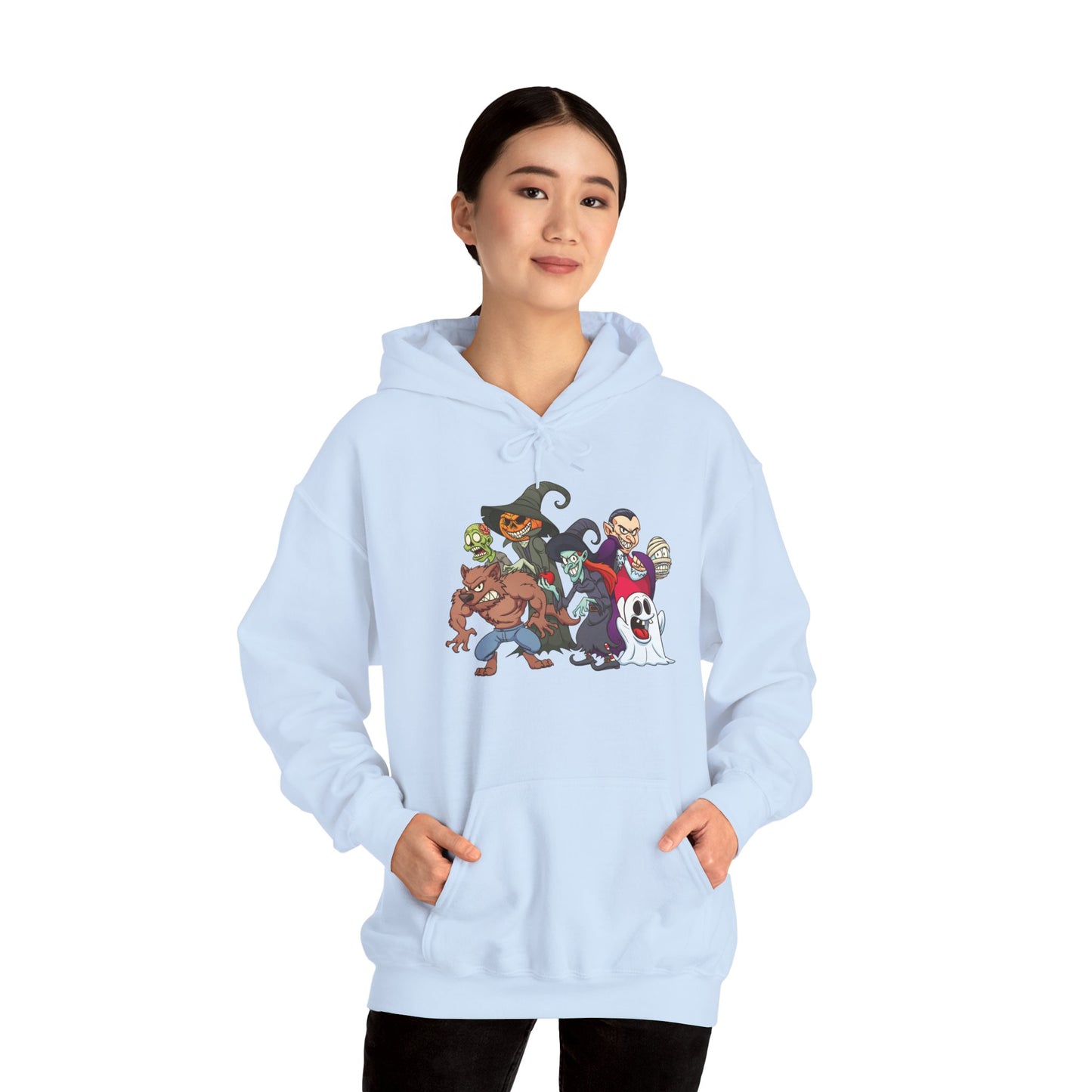 Spooky Cartoon Characters Unisex Hoodie, Halloween Sweatshirt, Graphic Tee, Fall Fashion, Gift for Fans
