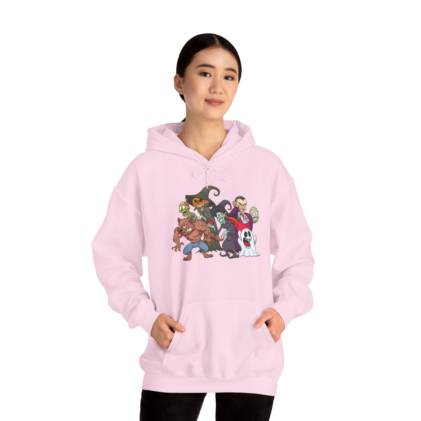 Spooky Cartoon Characters Unisex Hoodie, Halloween Sweatshirt, Graphic Tee, Fall Fashion, Gift for Fans