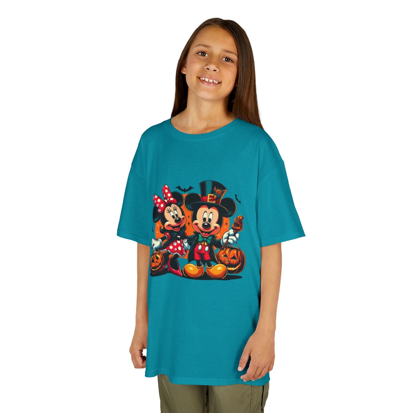 Mickey & Minnie Halloween Kids Tee, Spooky T-Shirt, Pumpkin Costume Top, Trick or Treat Shirt, Fun Kids Halloween Apparel