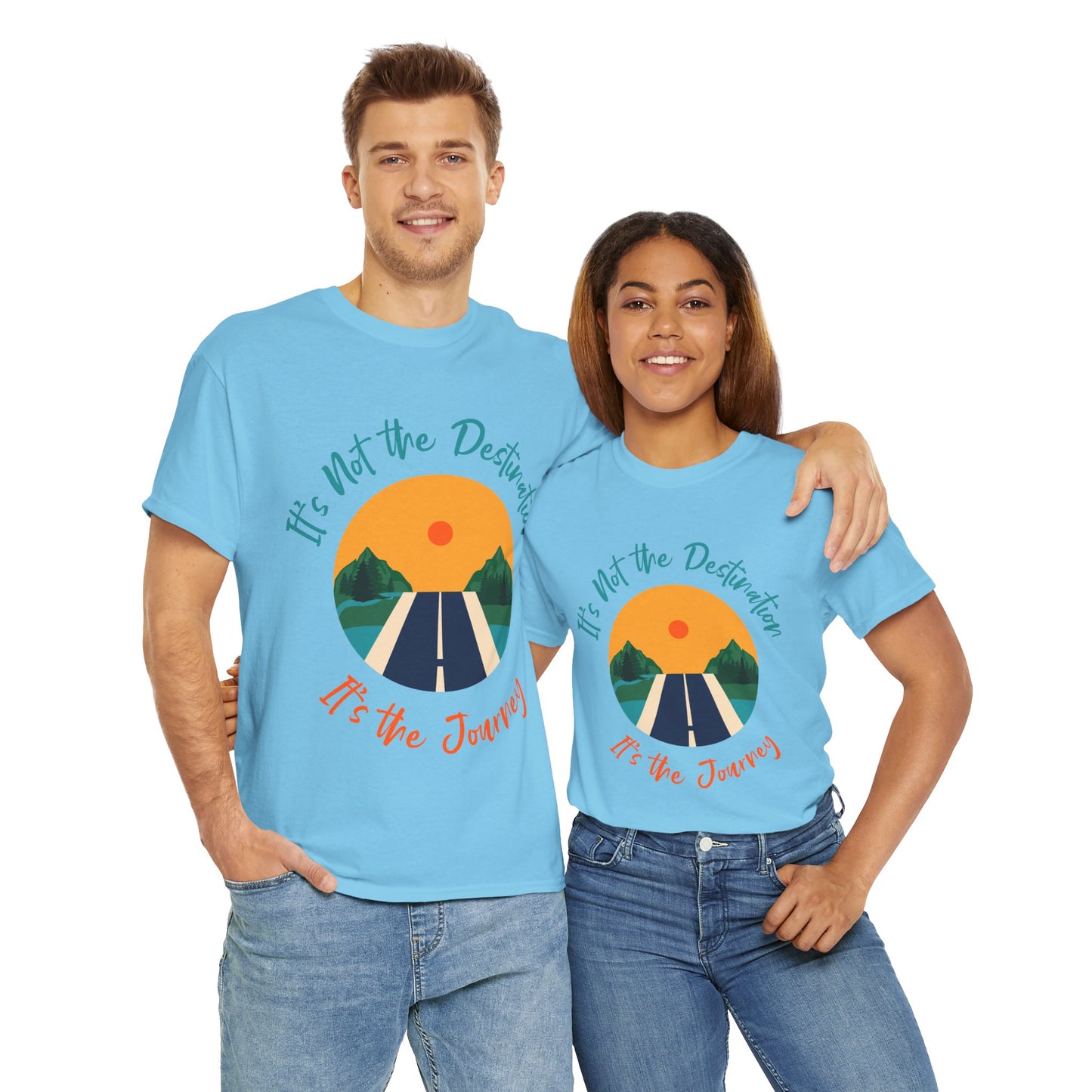 Journey-Themed Unisex Cotton Tee, Travel Shirt, Adventure Clothing, Gift for Travelers, Inspirational Tee, Road Trip Shirt