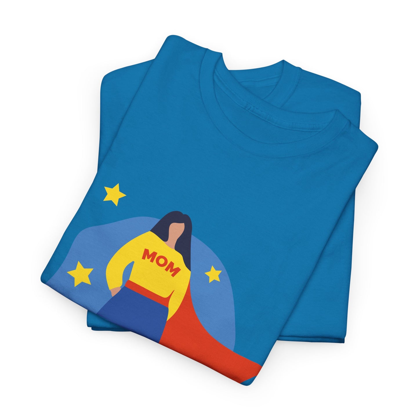 Super Mom Unisex Heavy Cotton Tee, Gift for Moms, Mother's Day Tee, Family Gathering Shirt, Casual Wear, Fun Graphic T-Shirt